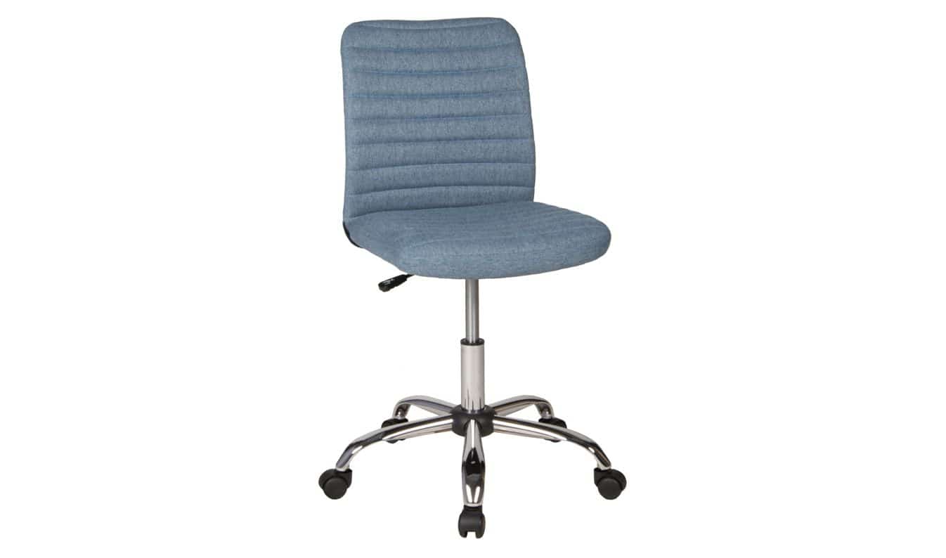 Bürostuhl Drehstuhl höhenverstellbar Mikrofaser blau - MILO