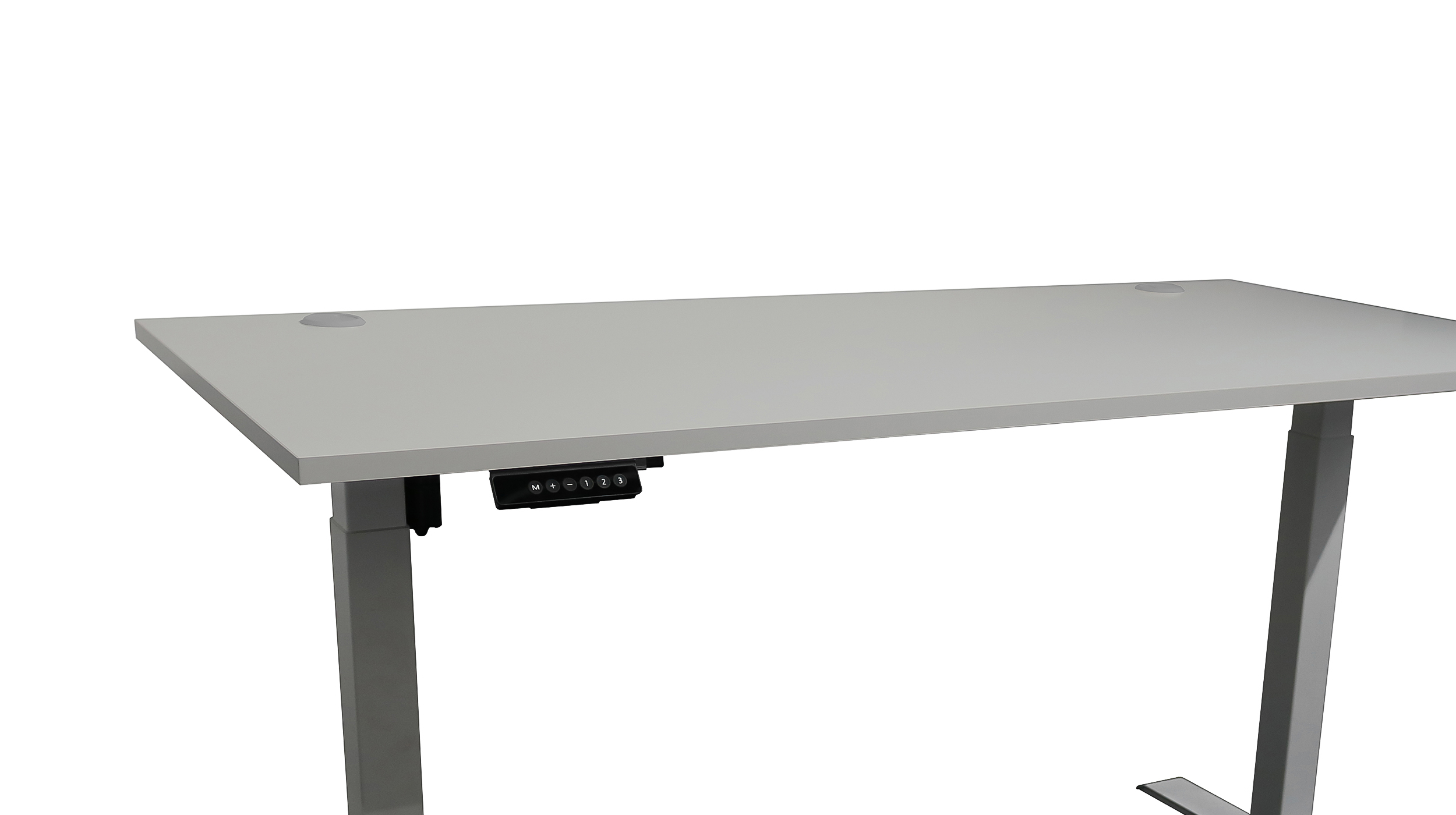 Computerschreibtisch grau 160 cm höhenverstellbar - PRONTO