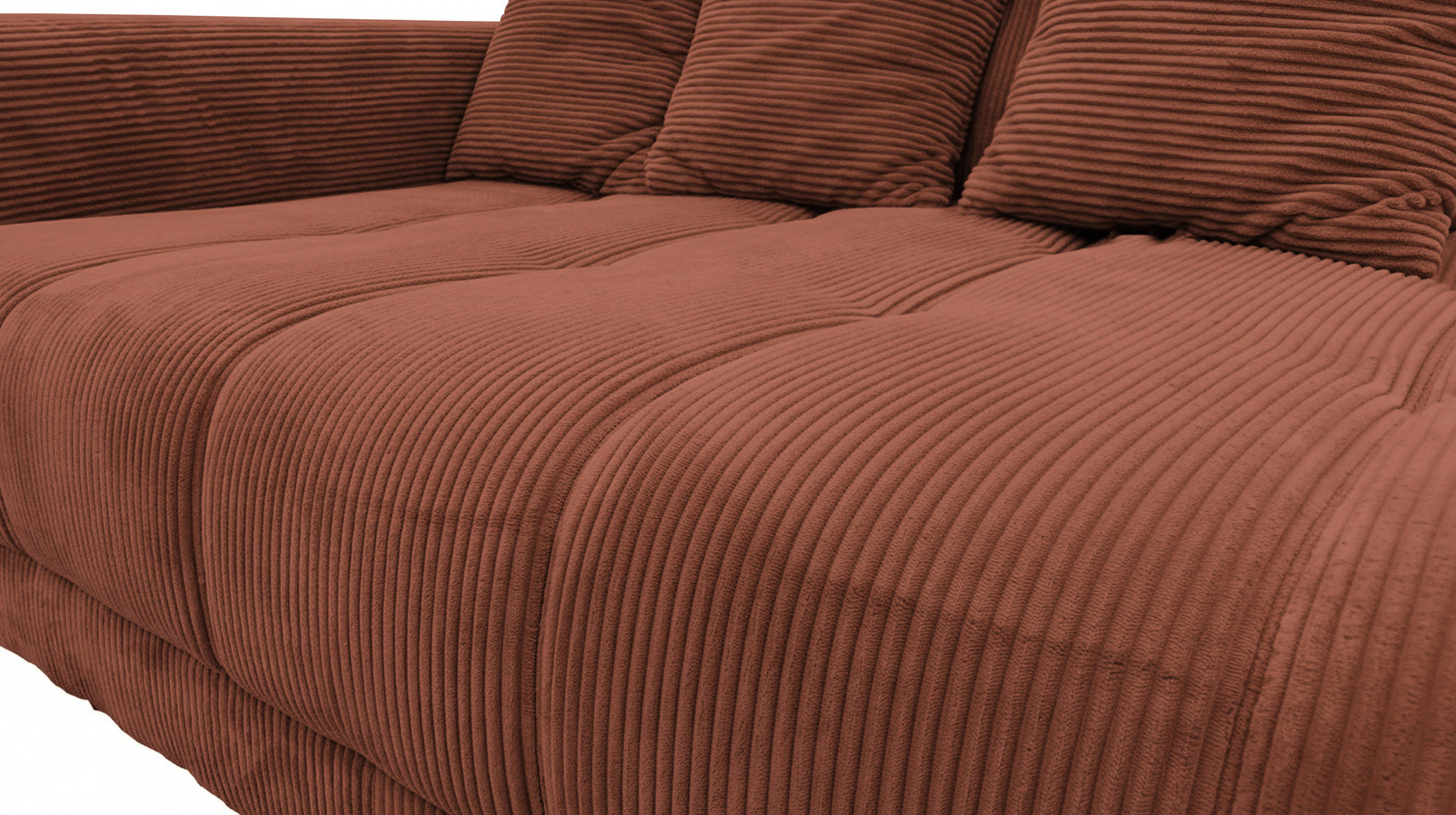 Ecksofa Cord rost 300 x 215 cm - OT rechts - ARTEMIS