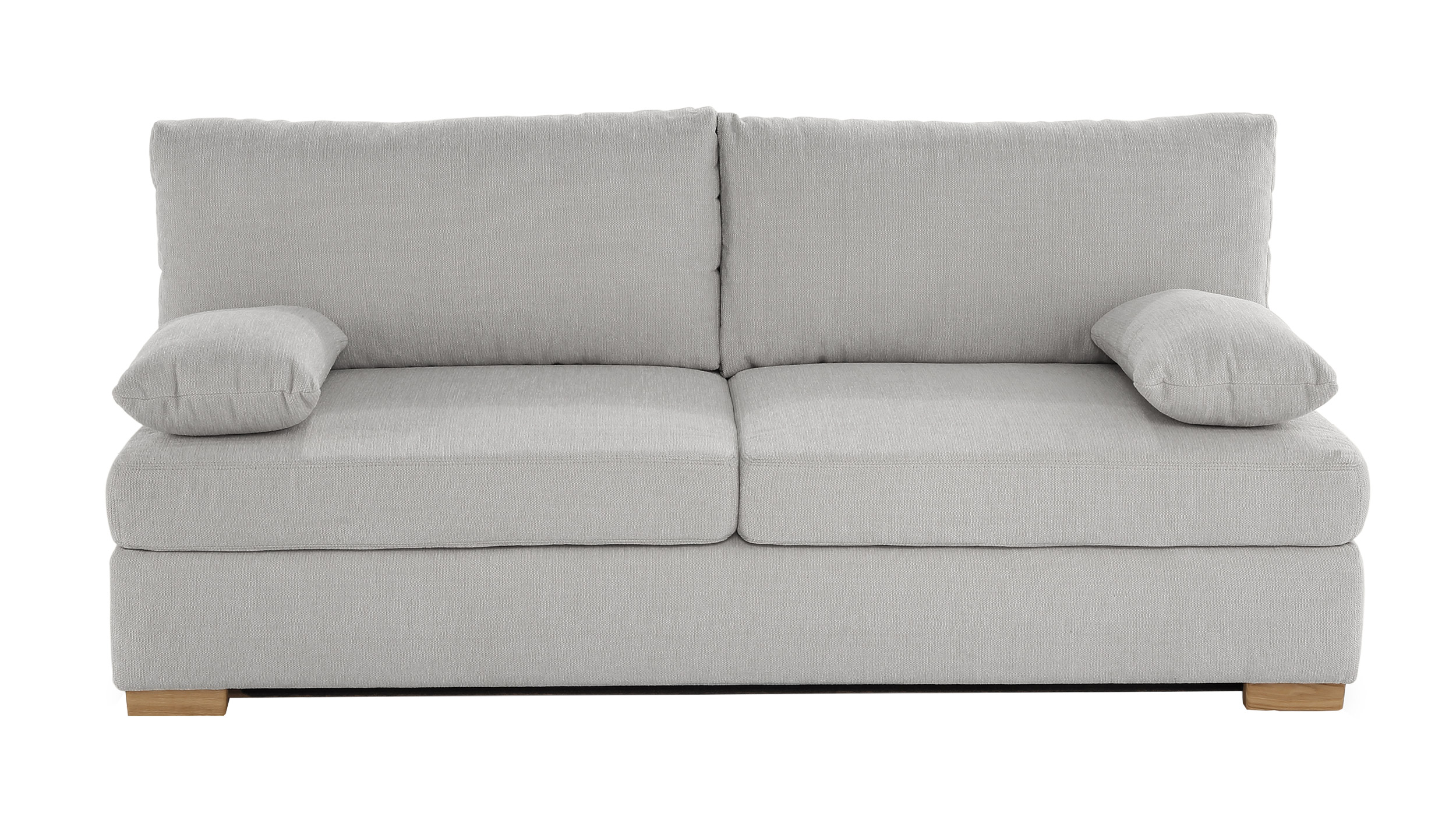 Schlafsofa grau Bettkasten Dauerschläfer Federkern 201 cm - JELKO 