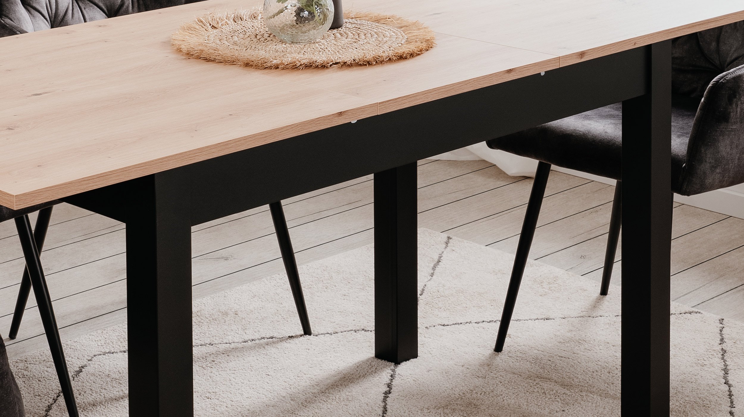 Esstisch 120 - 160 cm ausziehbar Artisan Eiche - COBURG