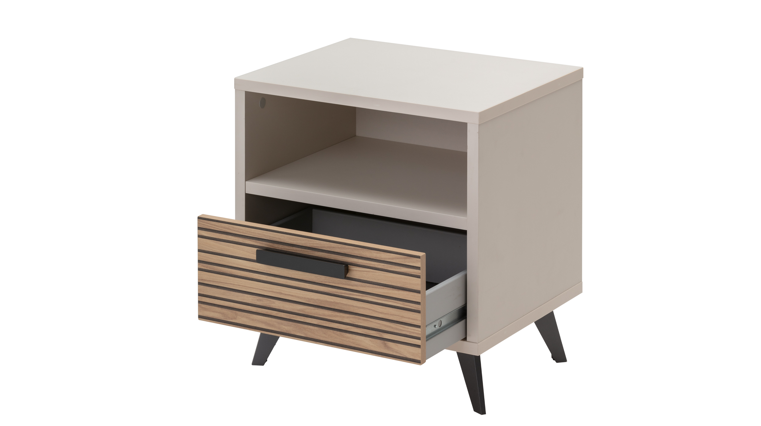 Nachttisch Eiche - beige - 50 x 55 cm - Nachtkommode - BRAVO