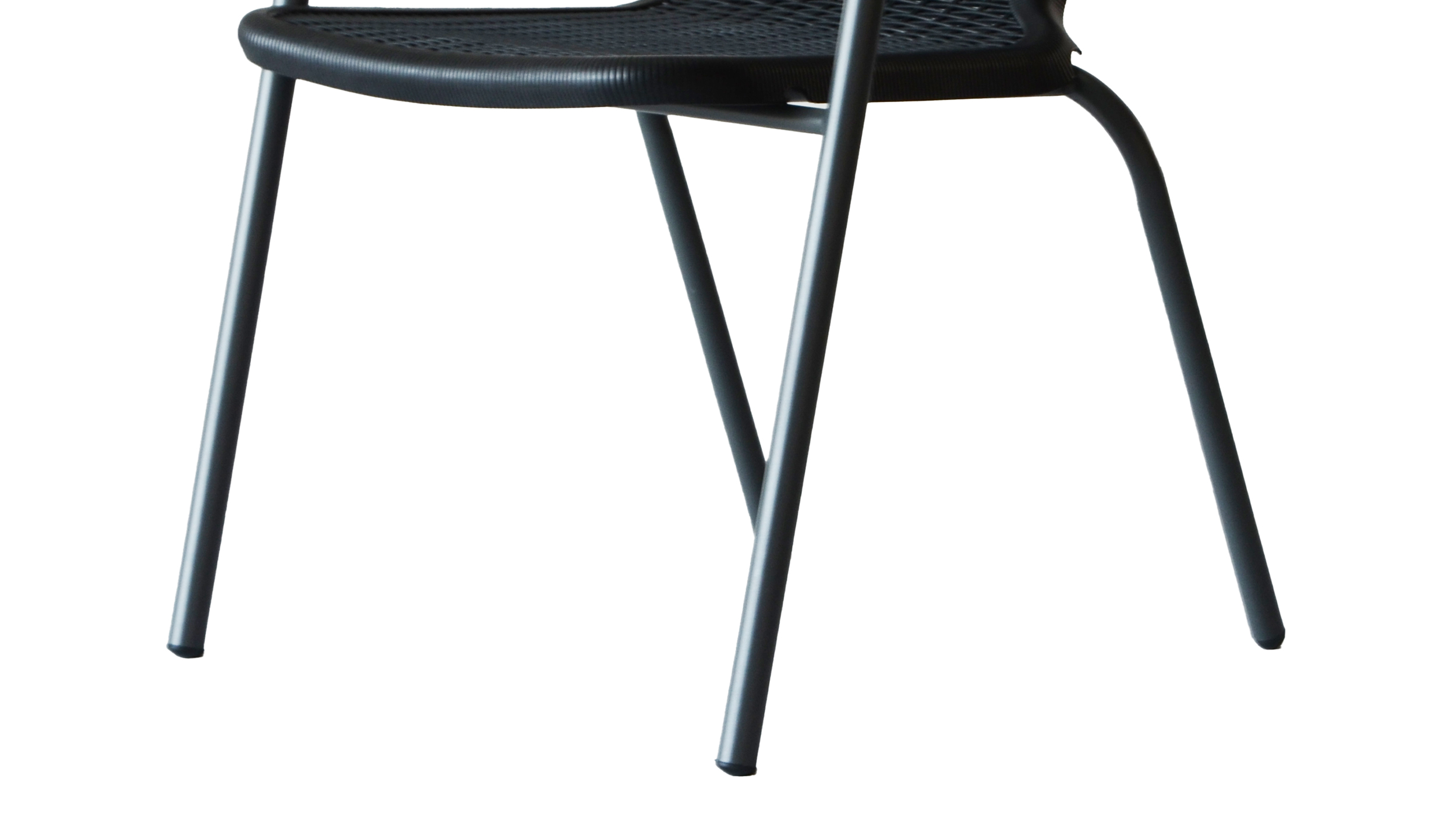 Polyrattan Gartenstuhl anthrazit 54 x 59 cm - stapelbar - TANO Polyrattan Gartenstuhl anthrazit 54 x 59 cm - stapelbar - TANO