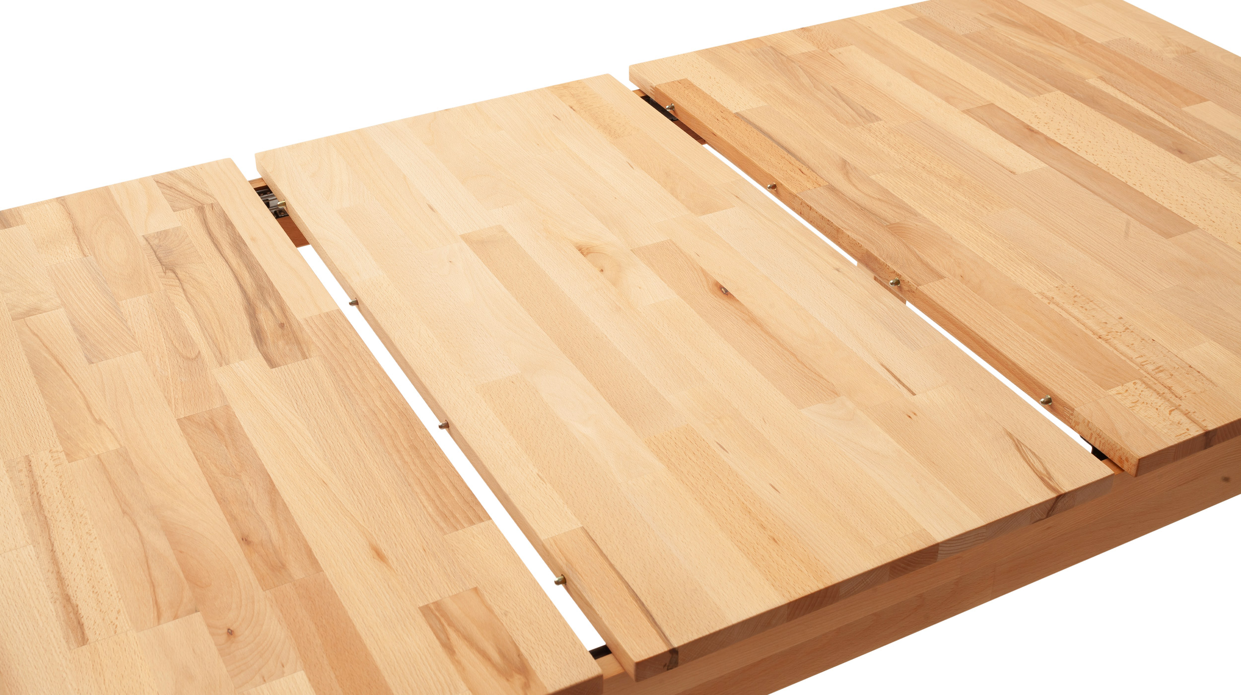 Esstisch 125 cm ausziehbar 165 cm Kernbuche massiv geölt - VARIUS