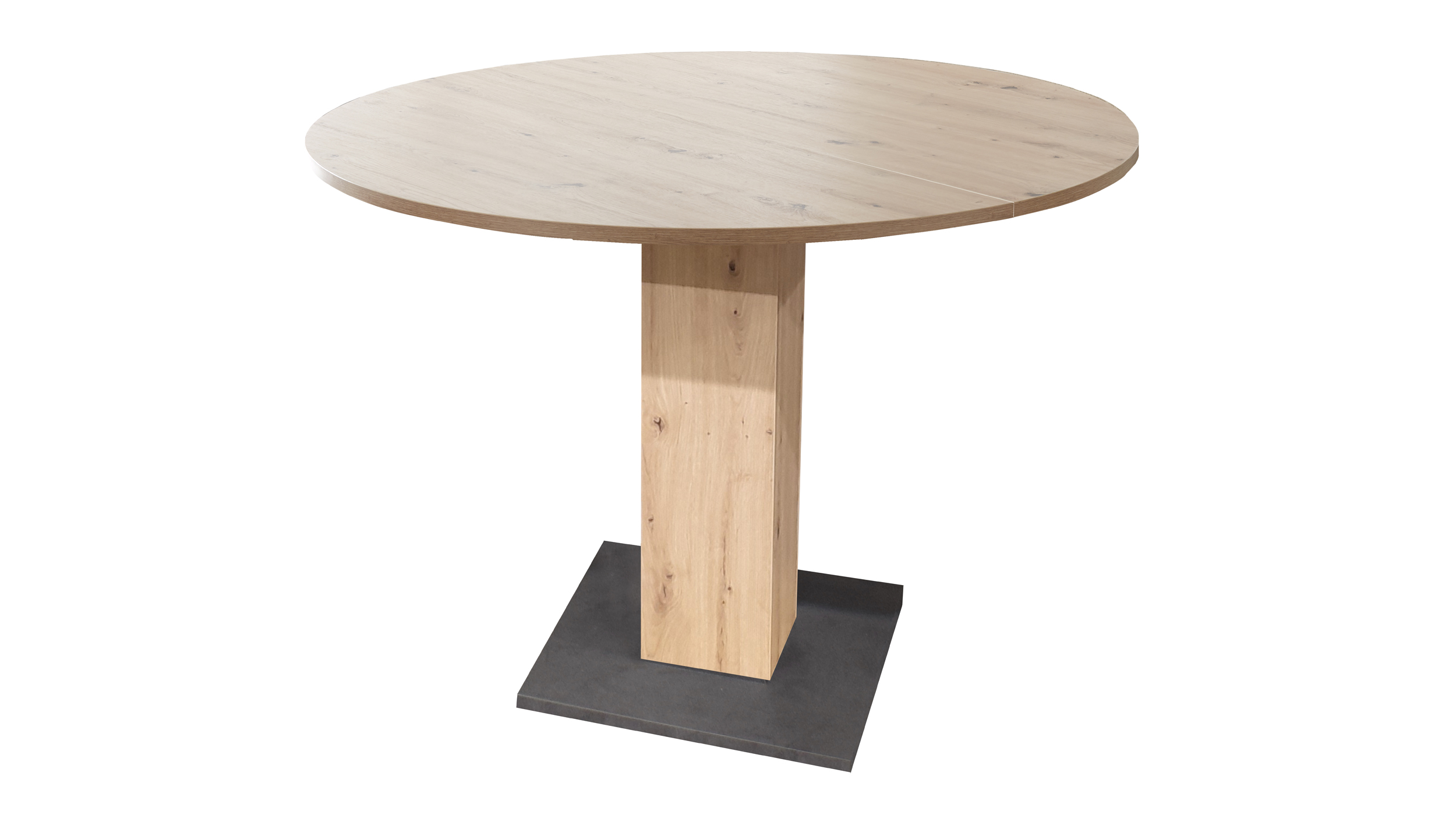 Esstisch rund ausziehbar 90 cm Asteiche - TAP