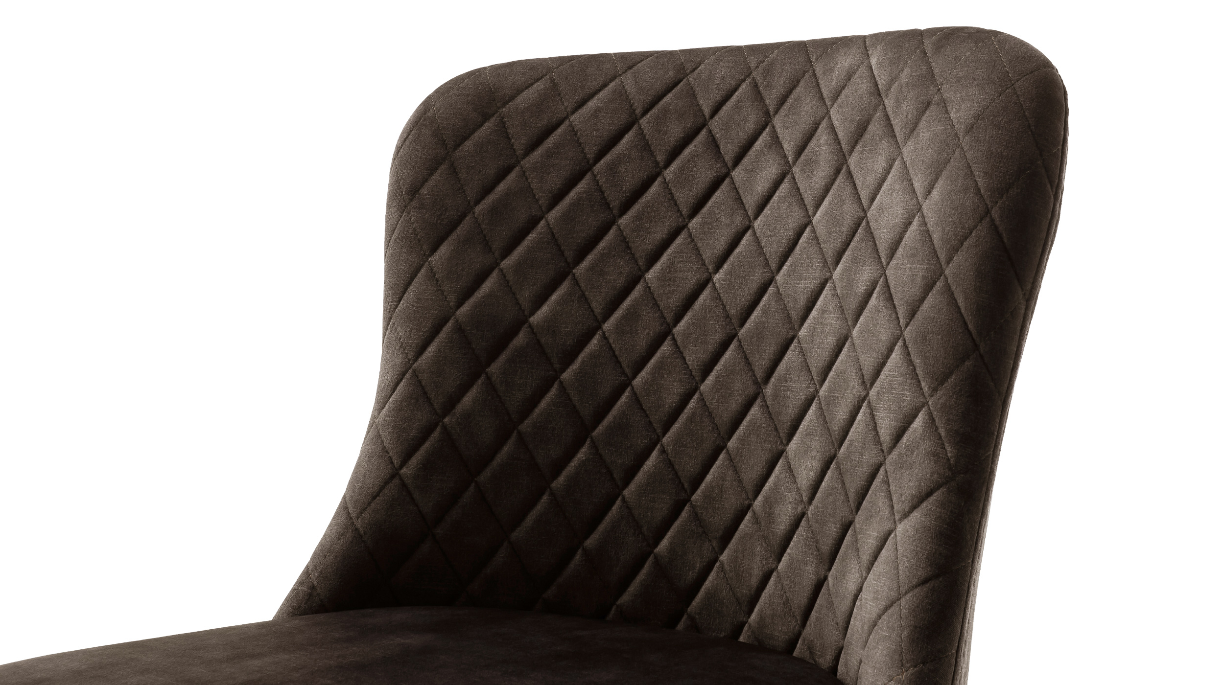 Polsterstuhl anthrazit Metallgestell Stoffbezug Veloursoptik - ABOSHI