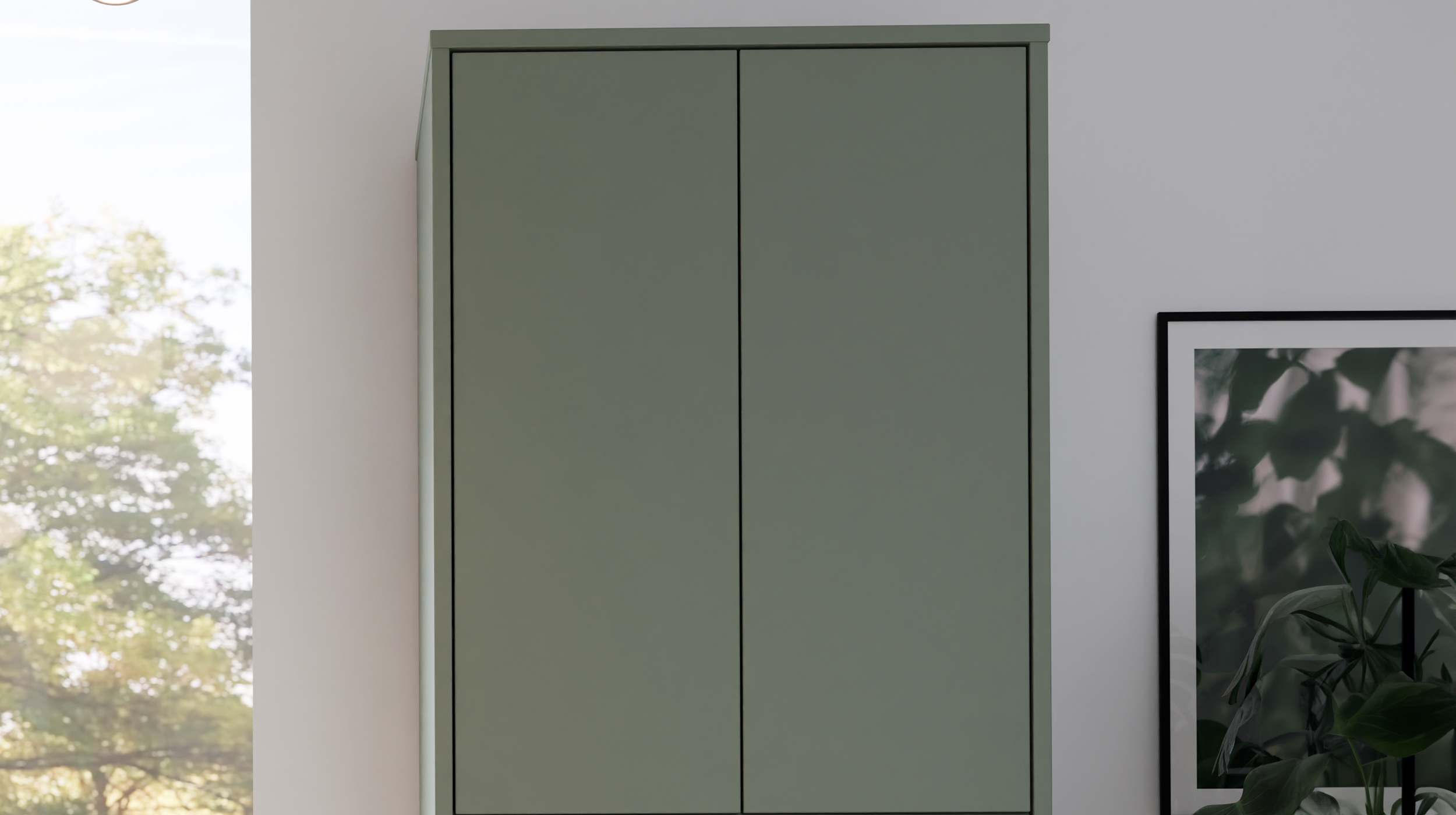 Schuhschrank grün 75 x 192 cm 4-türig - ALICE