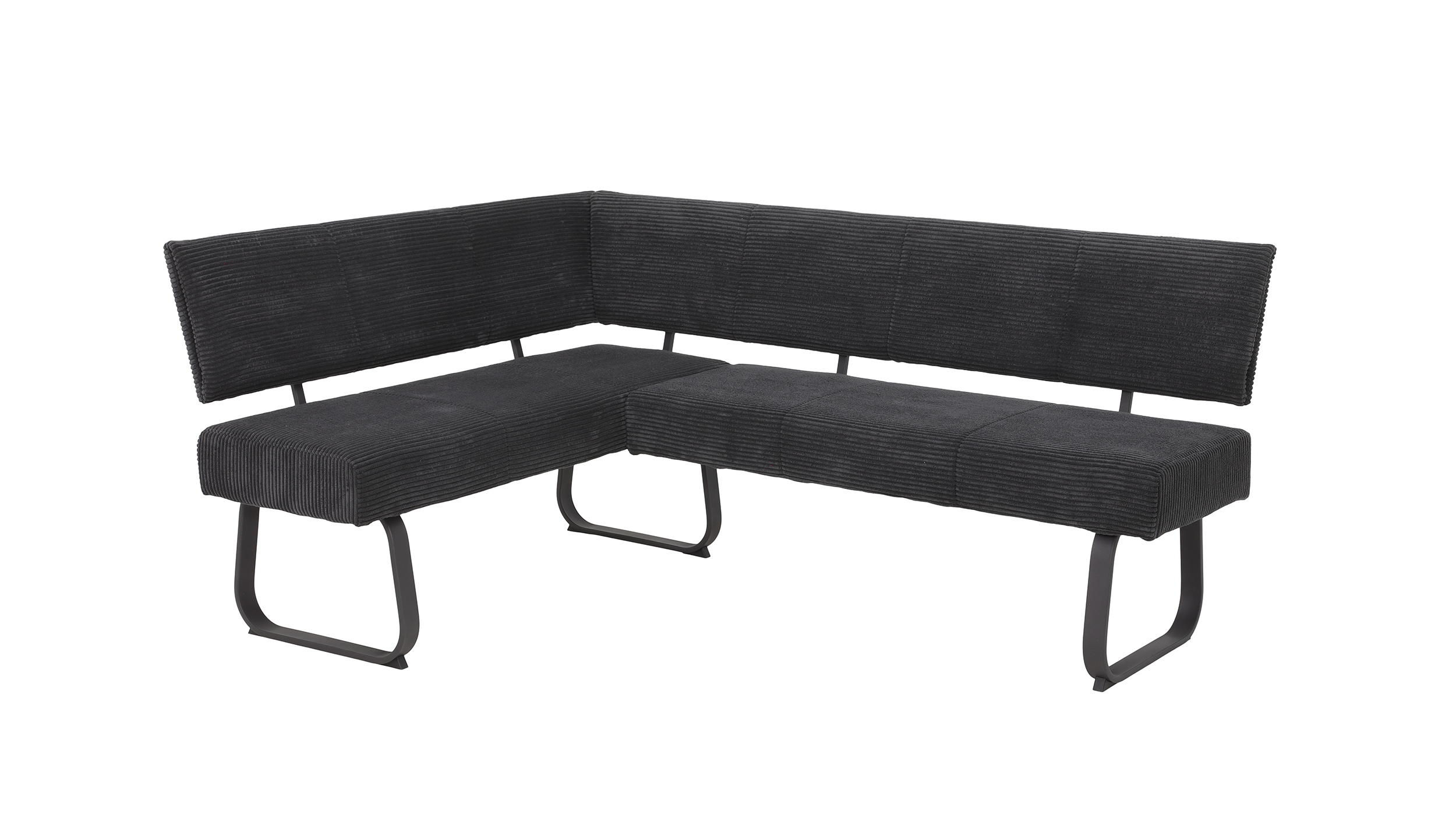 Eckbank Cordbezug anthrazit 202 x 152 cm Bank - OLESSA 