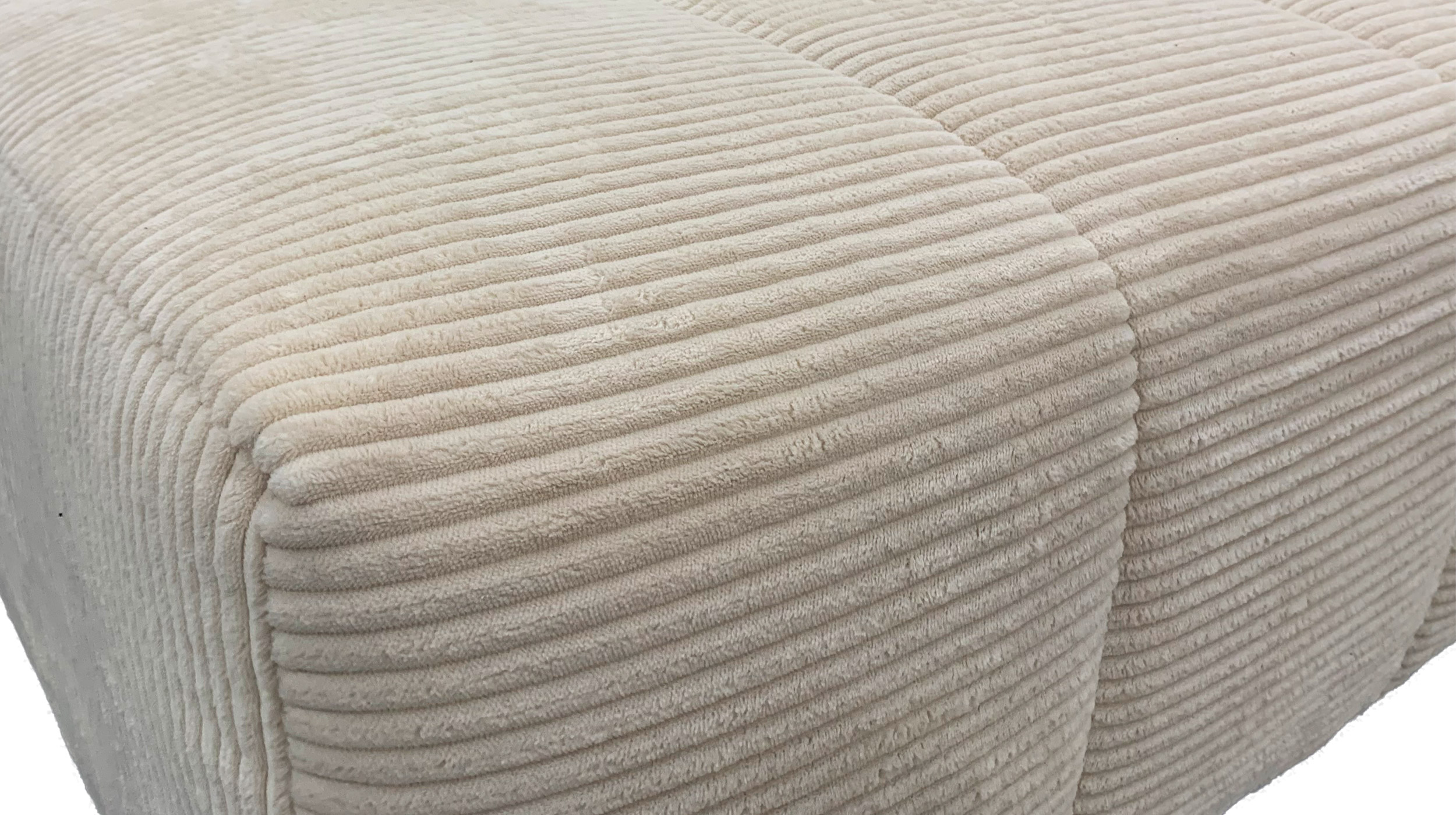 Ecksofa Cord beige ausziehbar - Sitztiefenverstellung 256 cm - OT links - SIMPLE  Ecksofa Cord beige ausziehbar - Sitztiefenverstellung 256 cm - OT links - SIMPLE