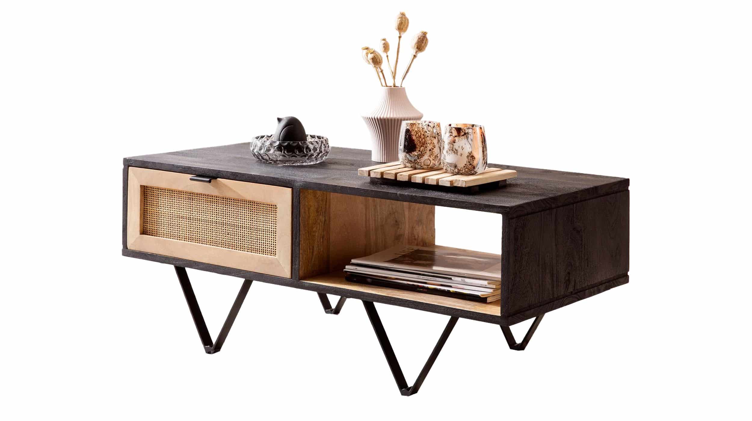Couchtisch mit Schublade Mango 90 x 45 cm - MAGNOR 