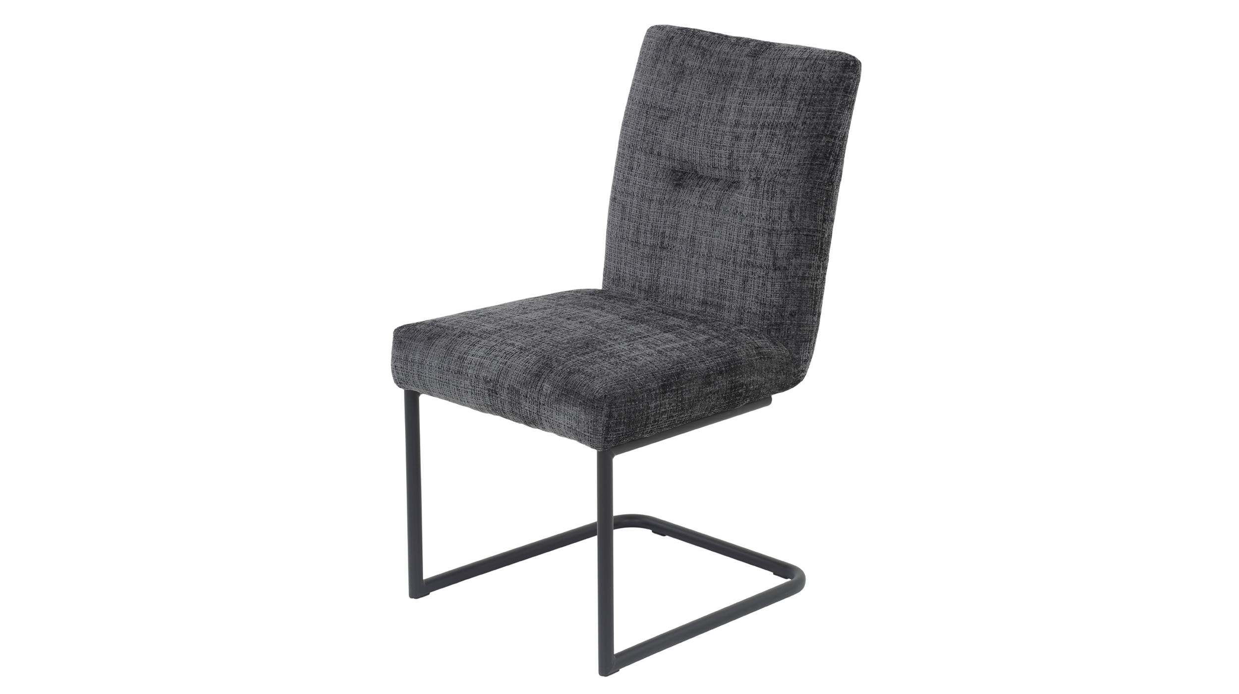 Schwingstuhl für Esszimmer grau Webstoff - CLEO