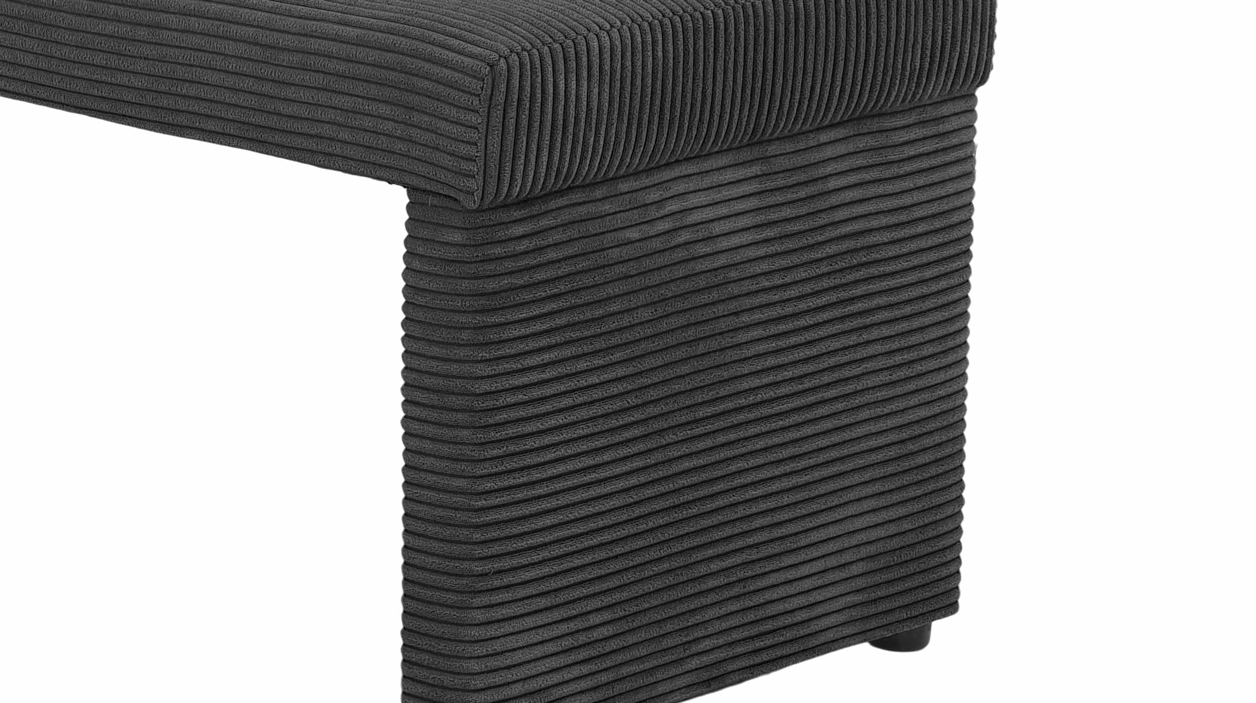 Eckbank Cord anthrazit 168 x 86 cm Bank - FABIA