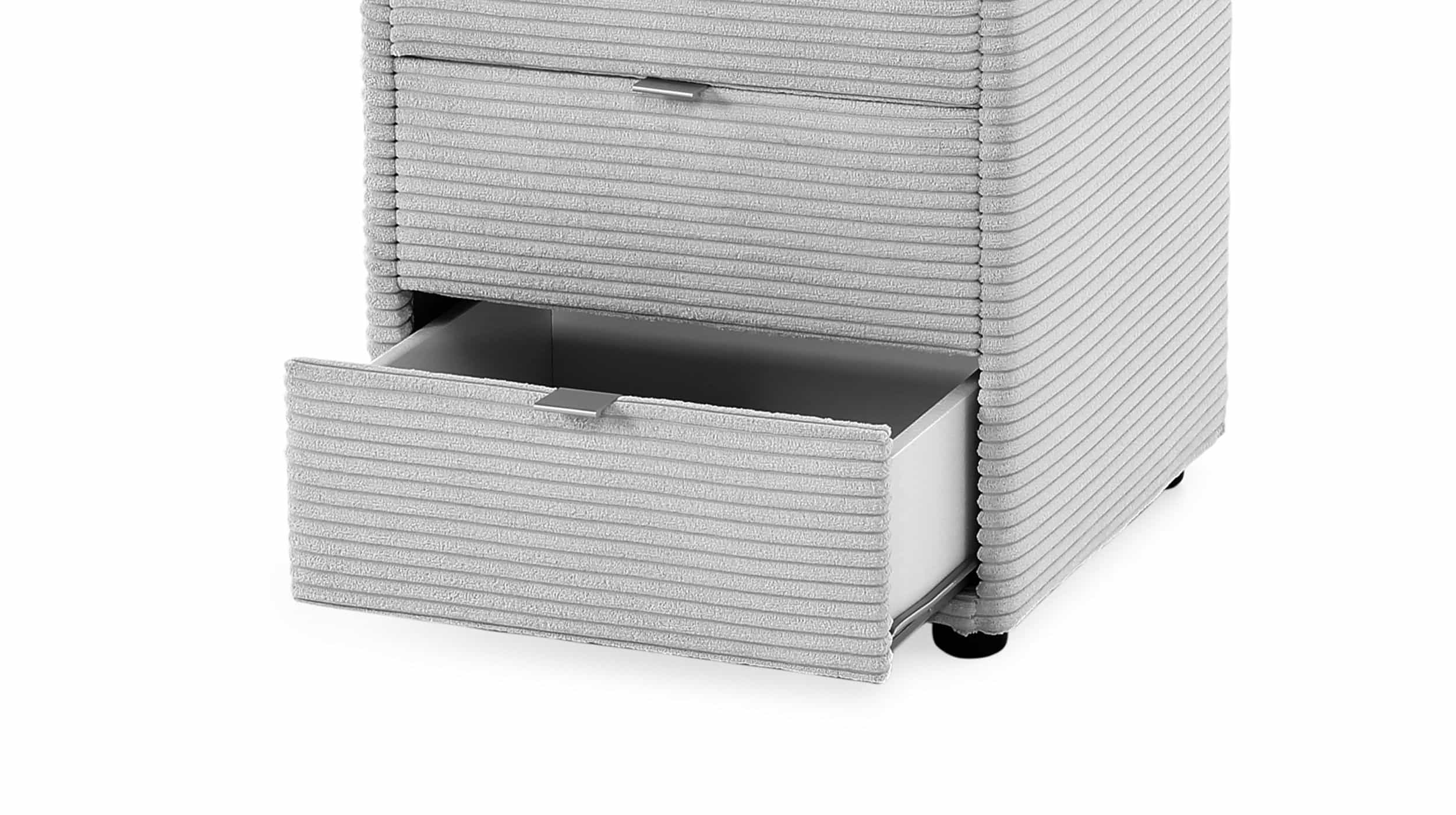 Nachttisch grau - 44 x 45 cm Nachtkommode - LORE