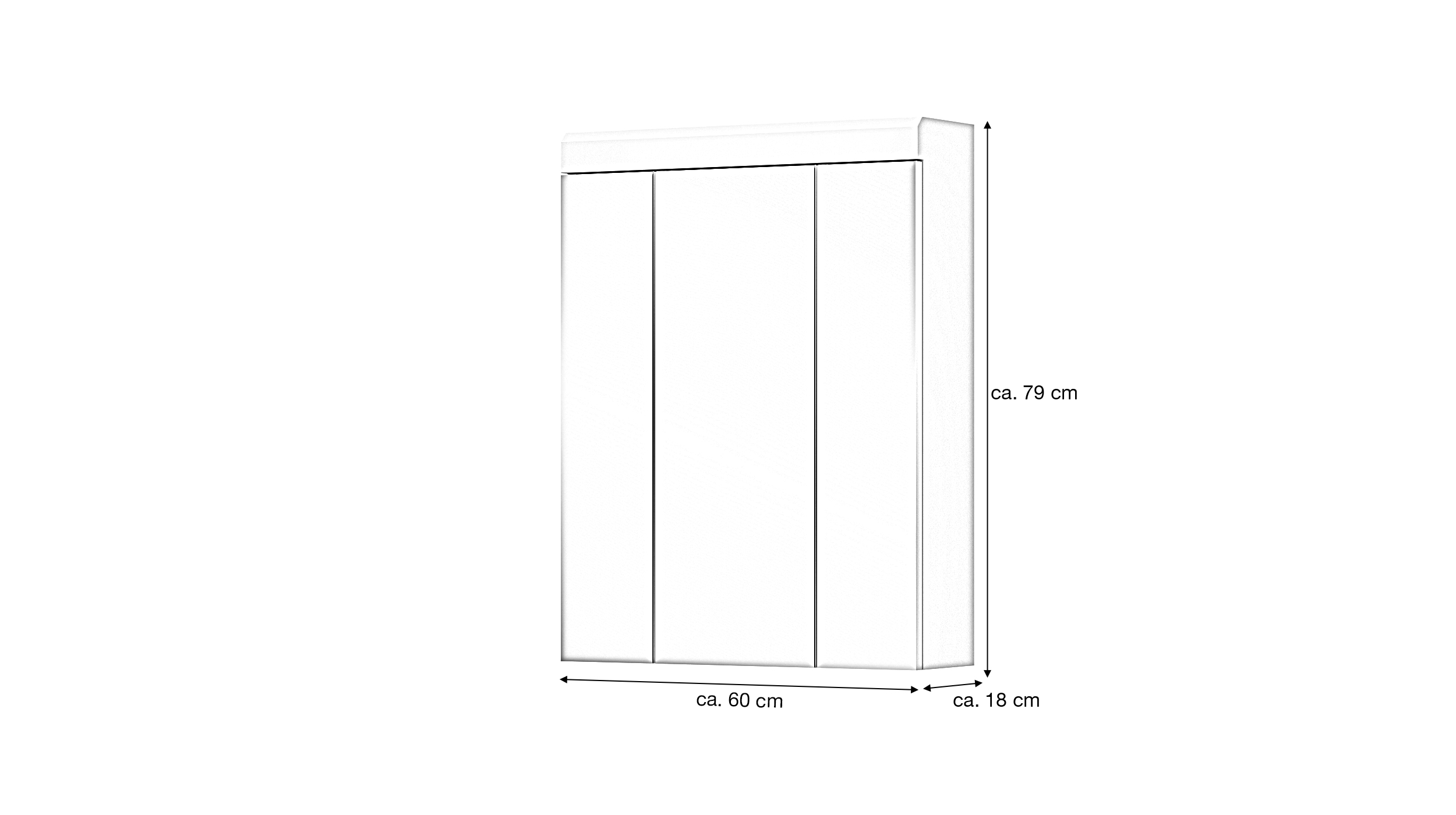Spiegelschrank grau 60 cm - SCOUT