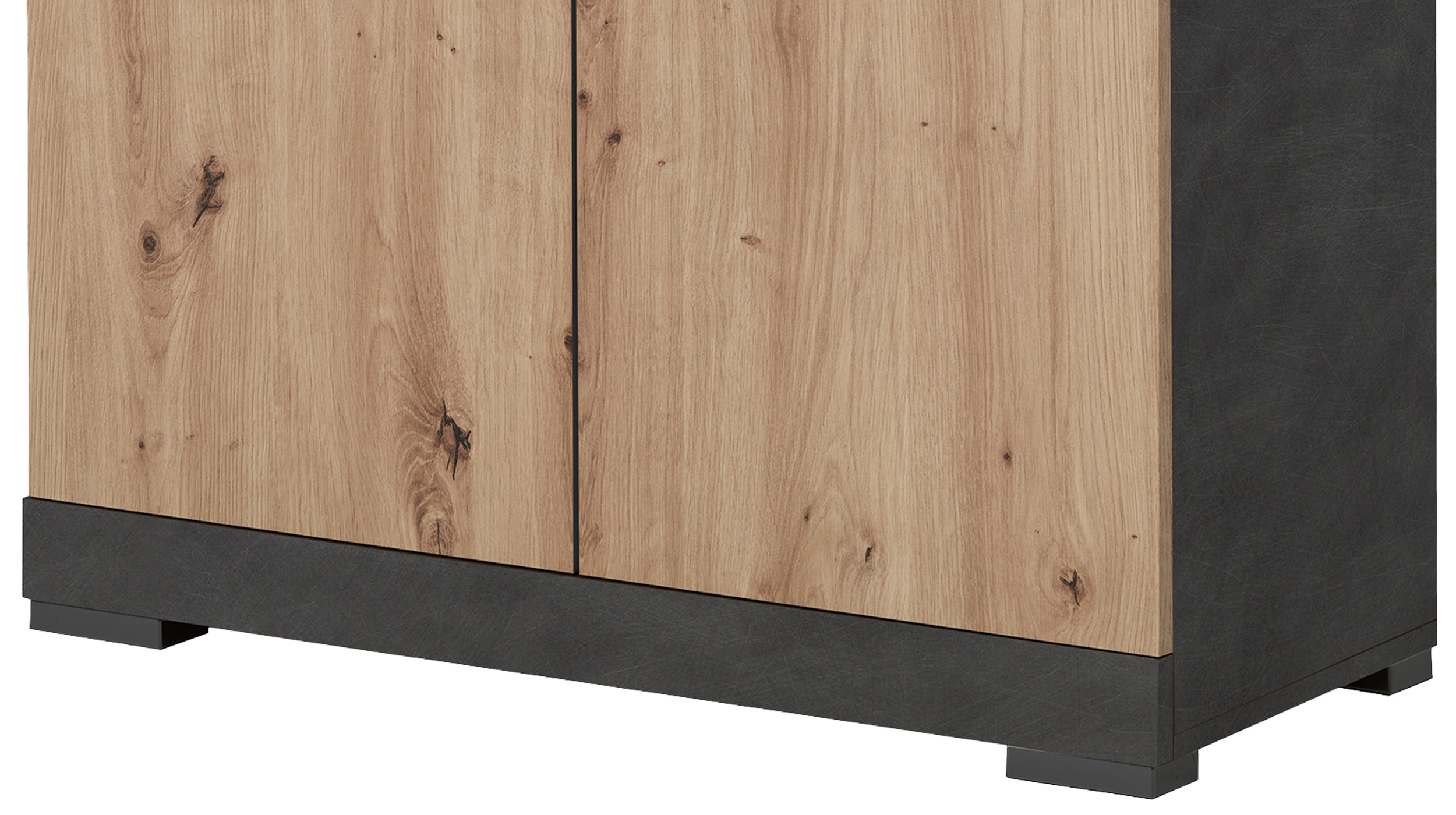 Kommode mit Schubladen anthrazit Artisan Eiche 80 cm - BRISTOL