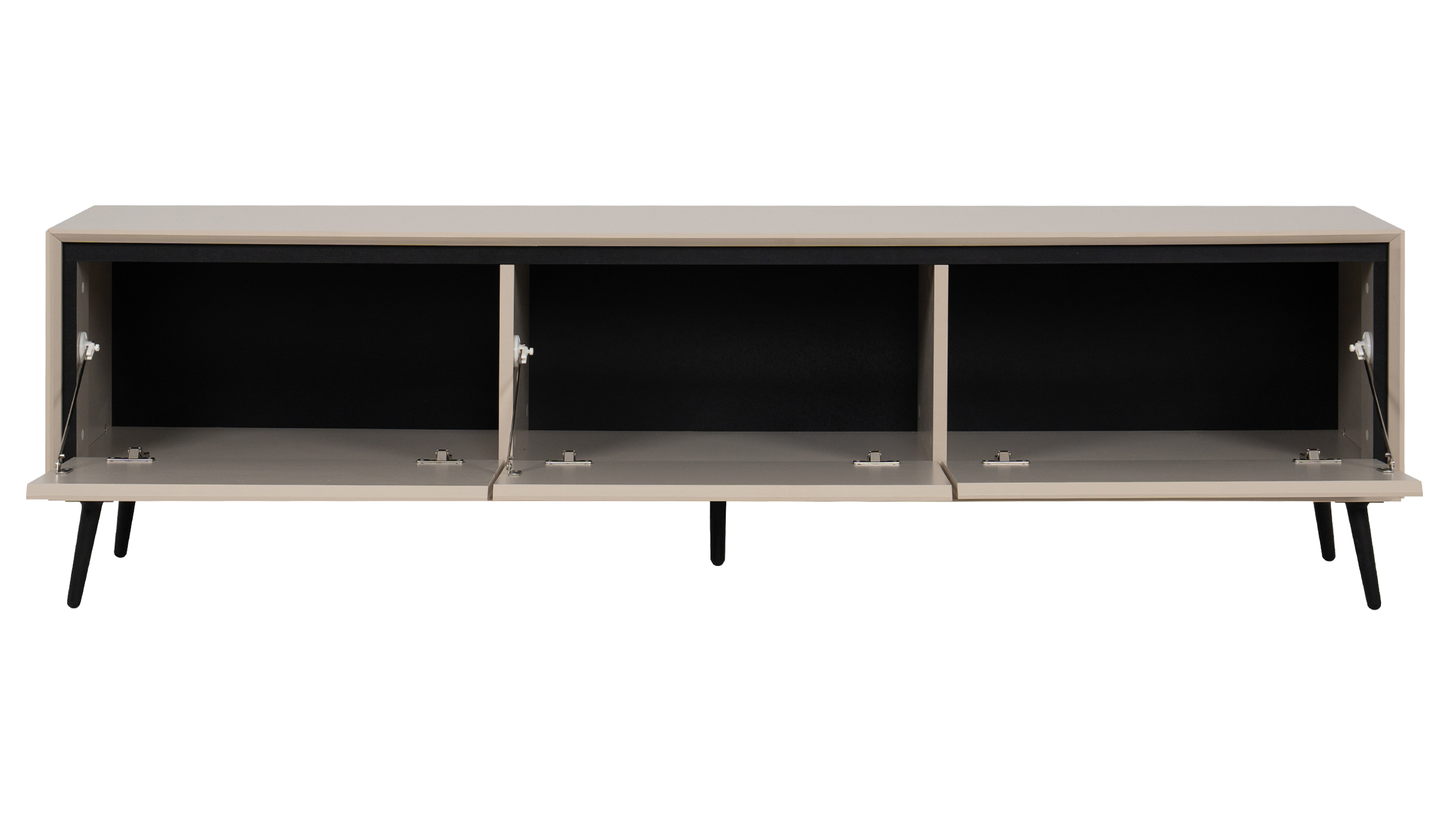 TV - Lowboard beige schwarz 175 cm TV-Board - ARONA