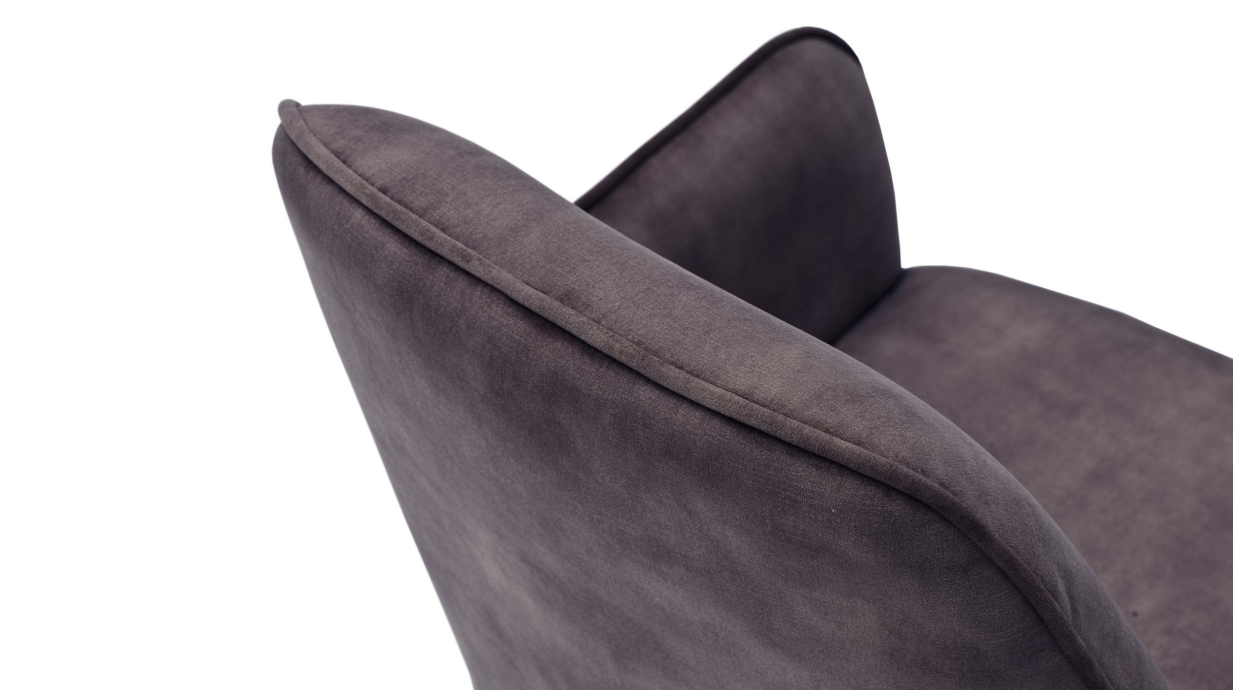 Armlehnstuhl anthrazit Drehstuhl Veloursoptik - OTTAWA