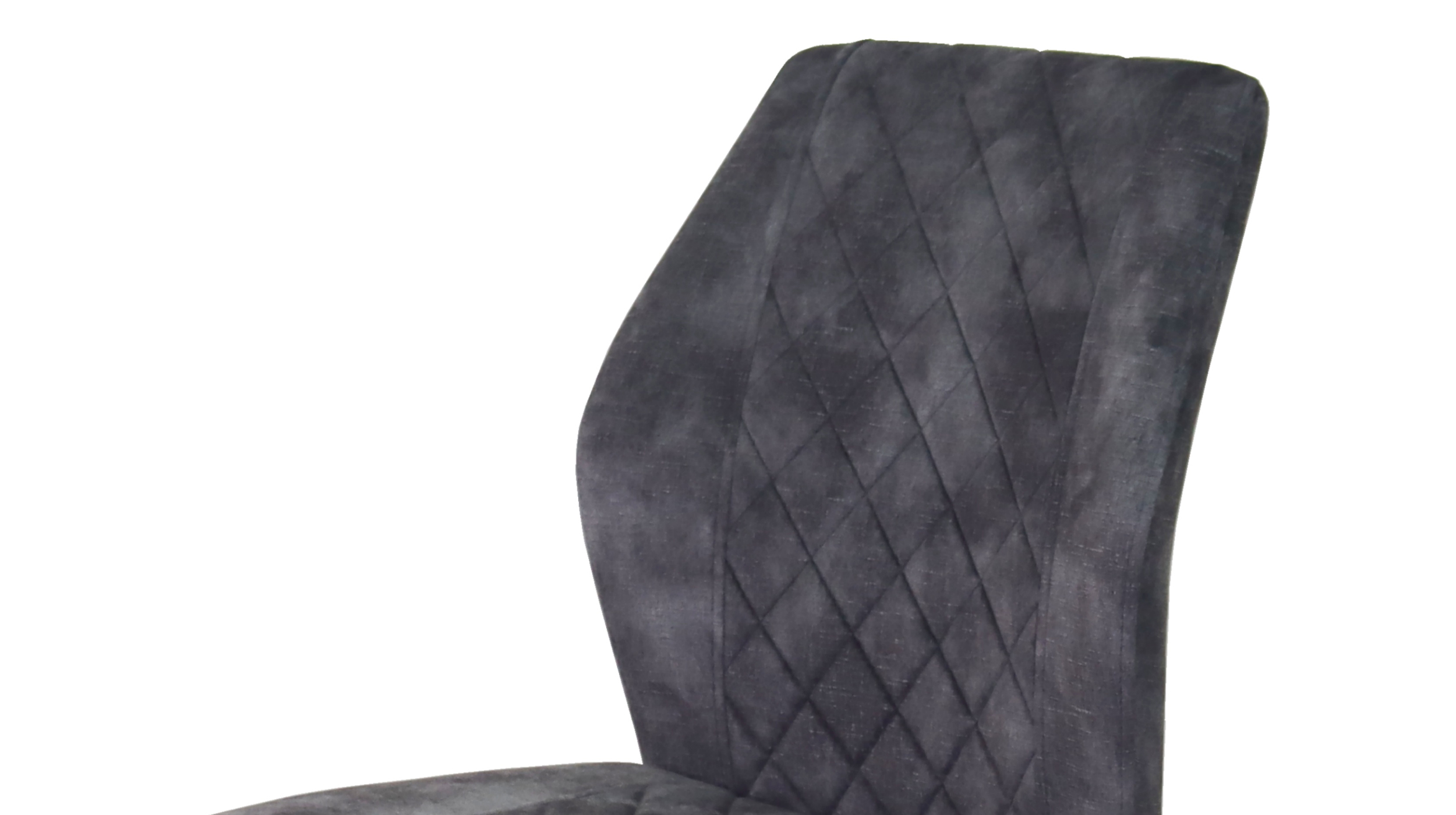 Schwingstuhl für Esszimmer anthrazit Microfaser Samtvelour - OLDE