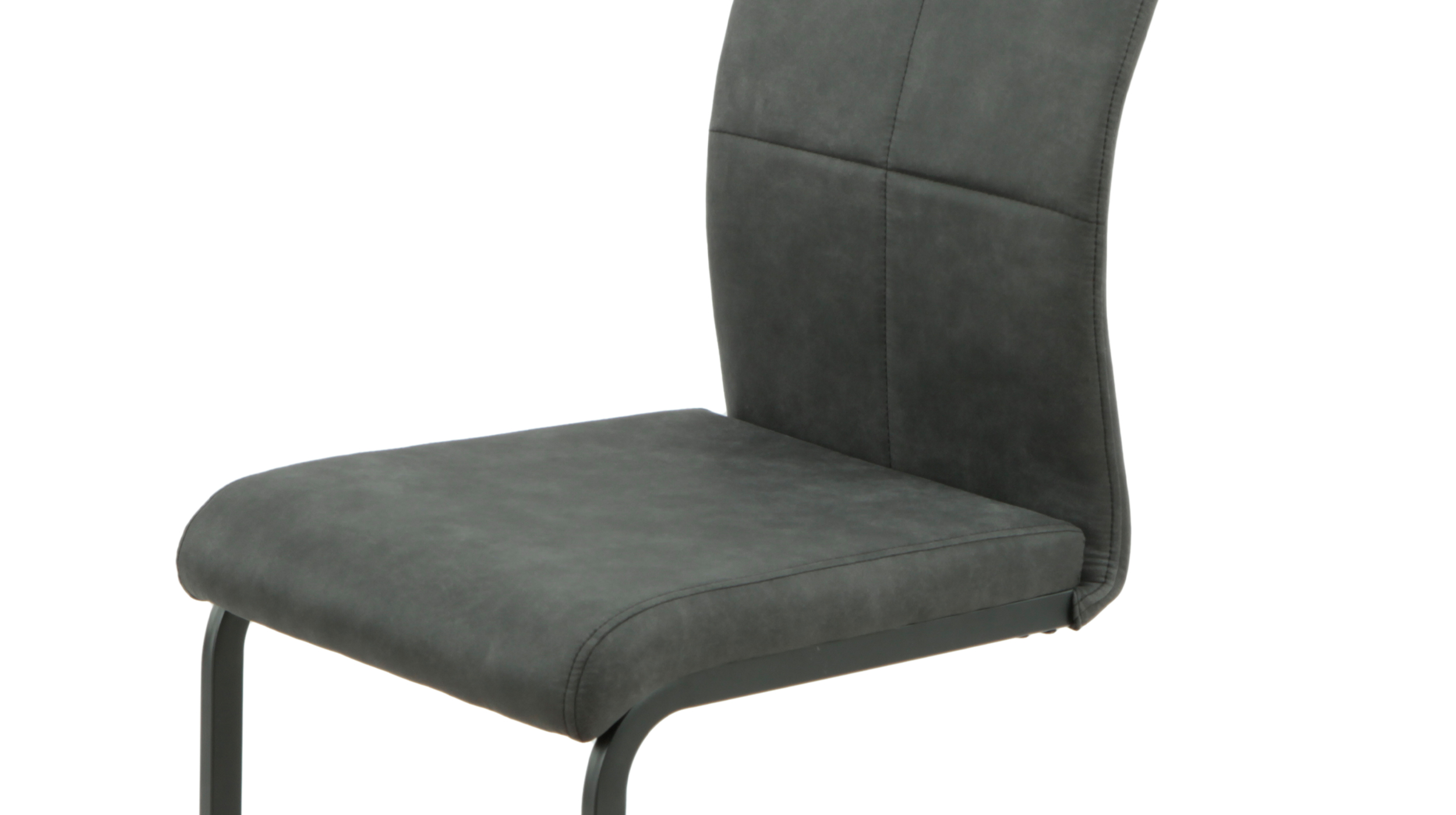 Schwingstuhl für Esszimmer anthrazit mit Microfaser - MELANIE