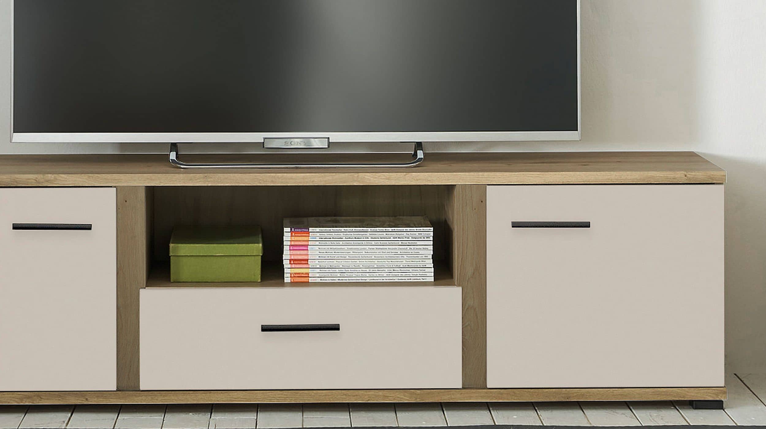 TV-Lowboard beige - Artisan Eiche - 160 cm - KANADA 