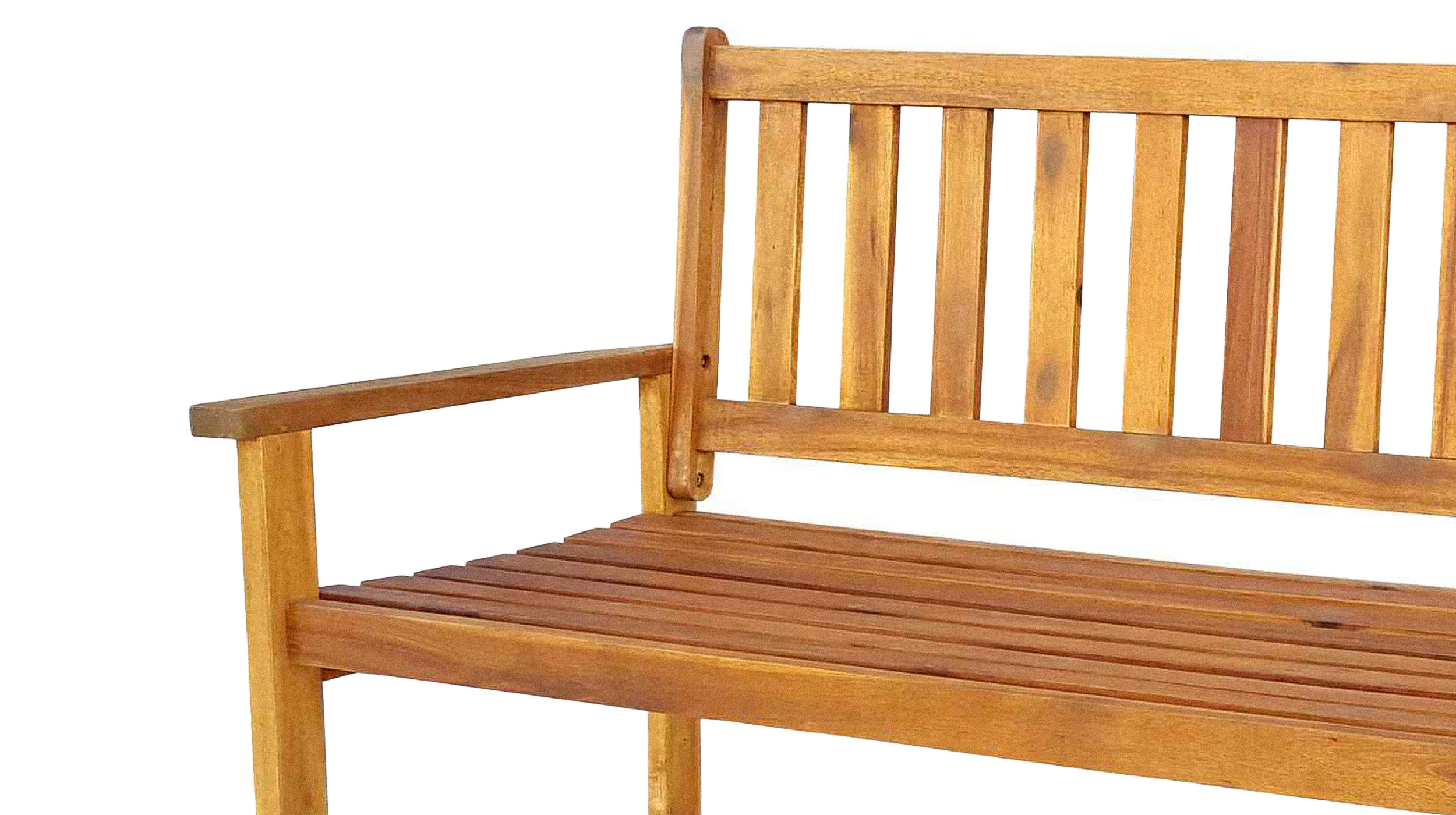 Gartenbank Akazie geölt mit Armlehnen - 118 cm - VERA