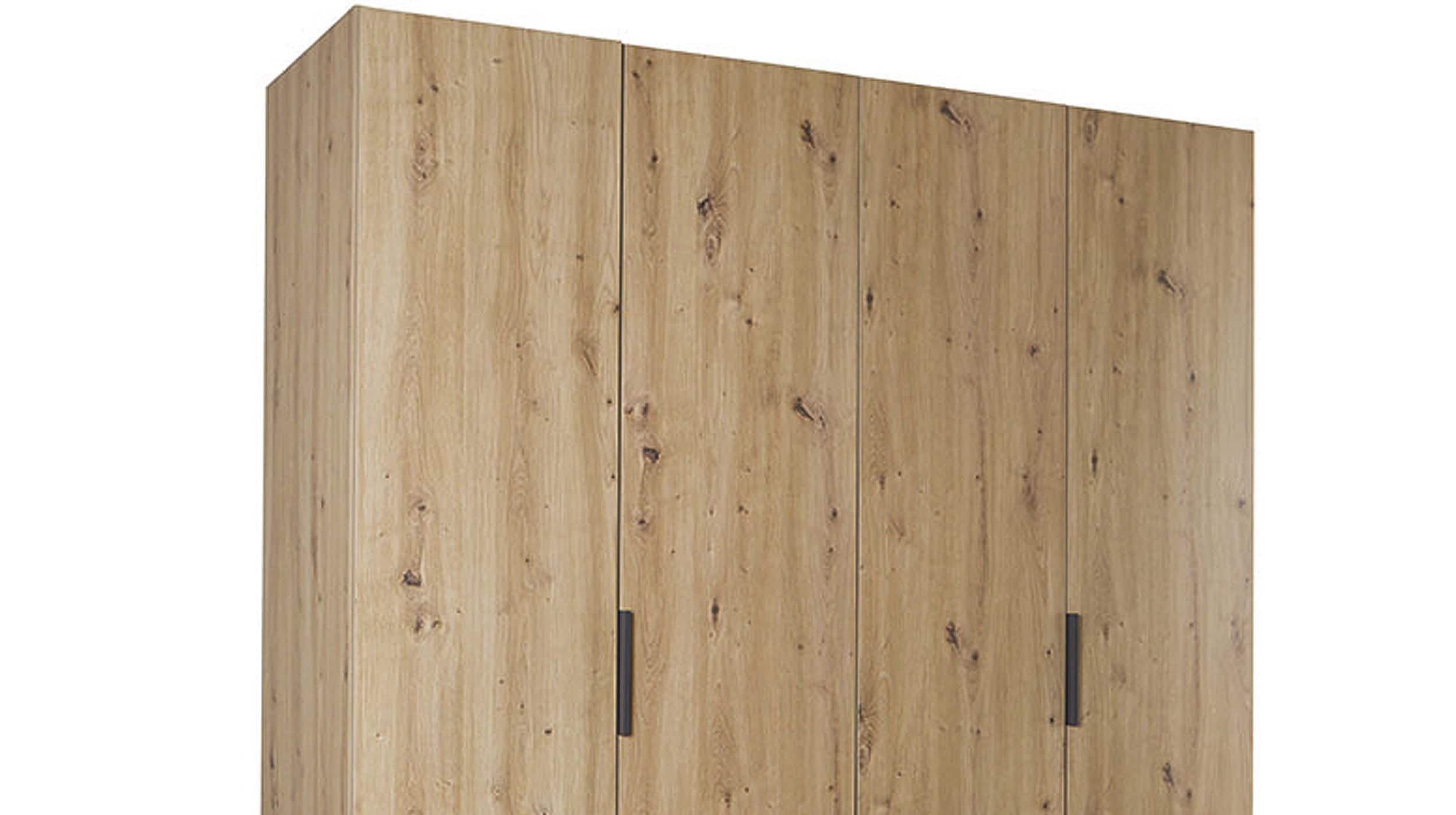 Kleiderschrank mit Schubladen 4-türig Eiche 162 cm - ESPRESSO