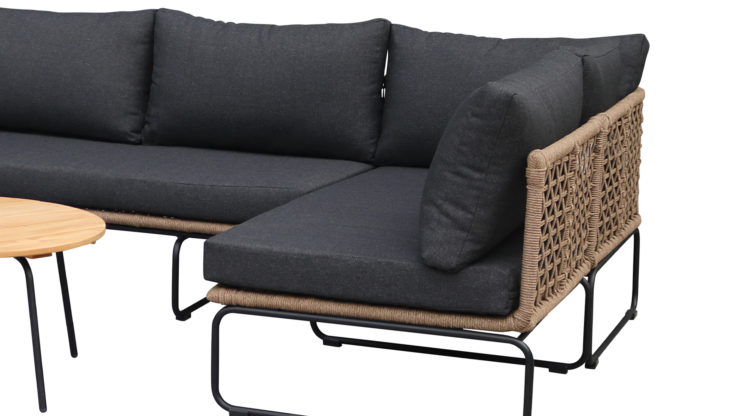 Gartenmöbel Set 3-teilig Teak Holz Tisch 70 x 40 cm - SERENO