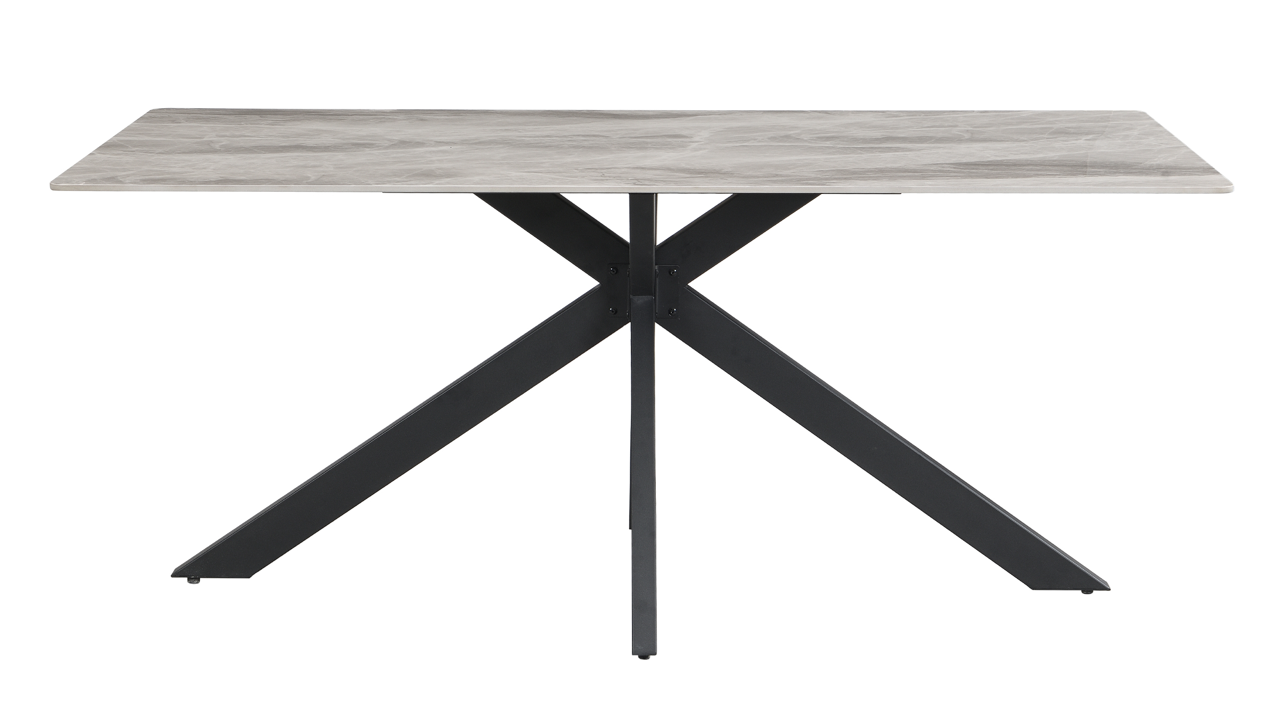 Esstisch 180 x 90 cm grau Marmoroptik - BRISTOL