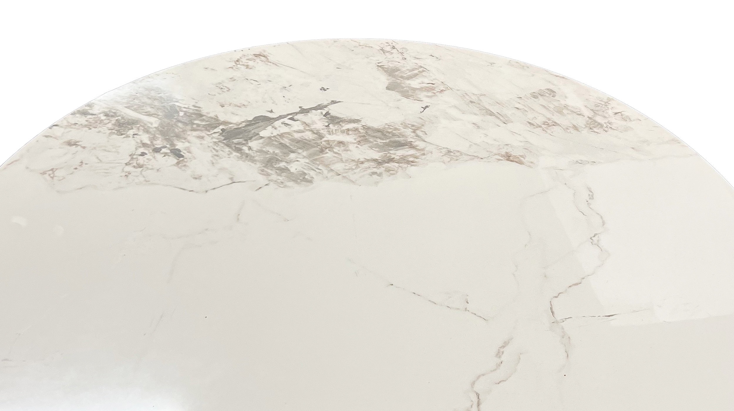 Couchtisch 2er-Set Marmoroptik weiß hochglanz - 80 cm - 60 cm - BASILA