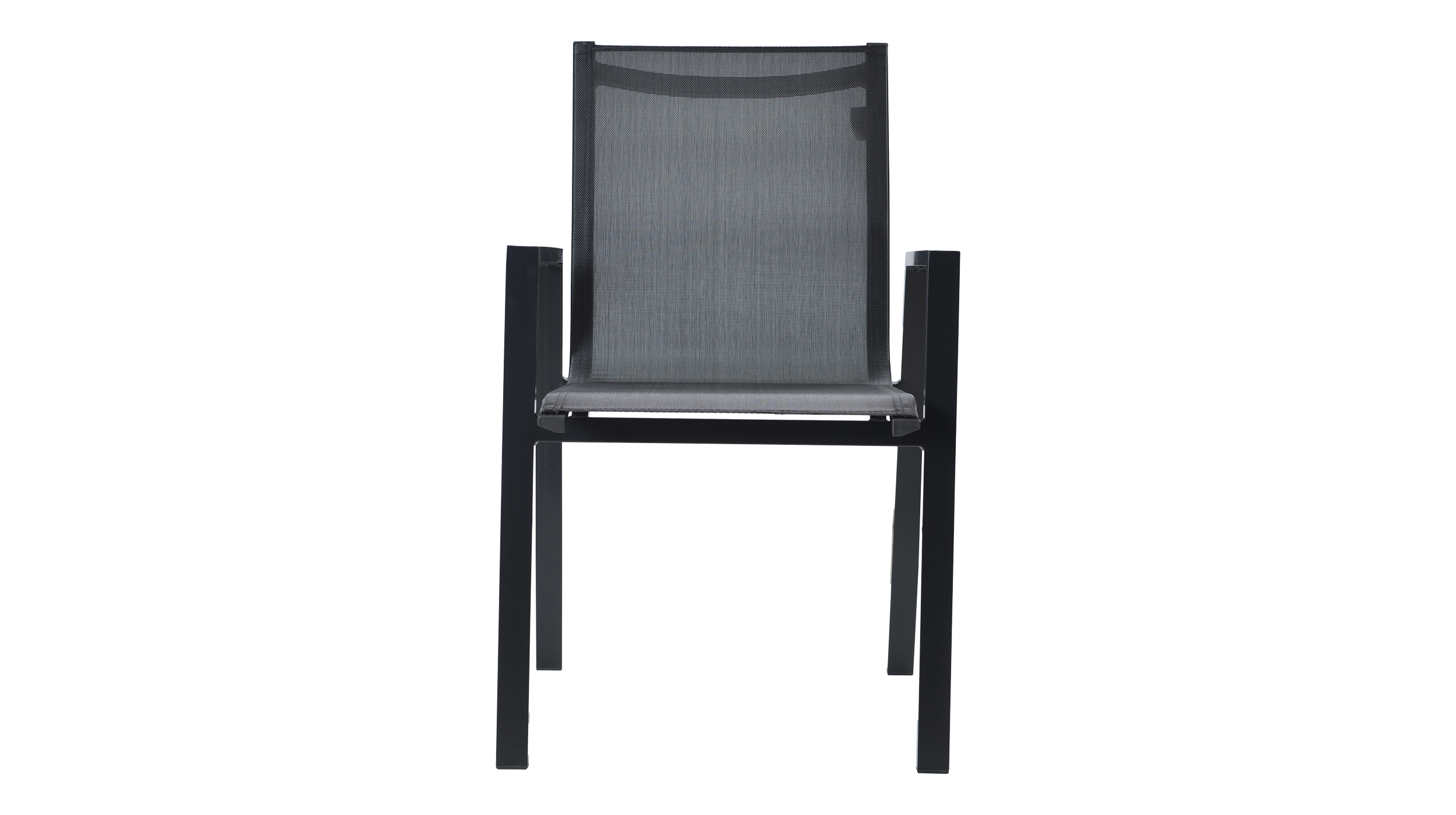 Gartenstuhl mit Armlehnen anthrazit stapelbar - TORIN