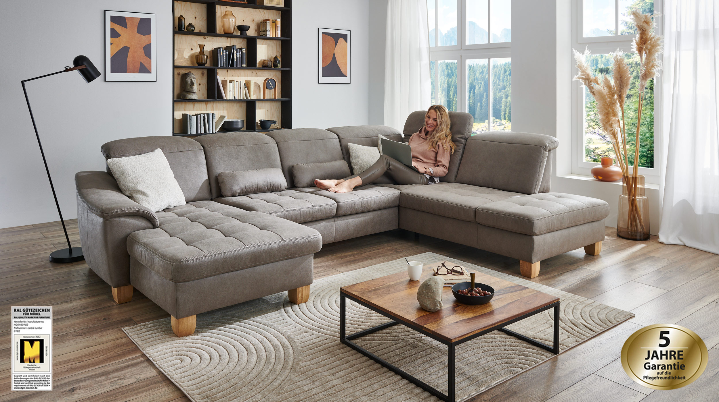Couchliebe Wohnlandschaft planbar - Taurus platin - Premium Version - FRATELLO 