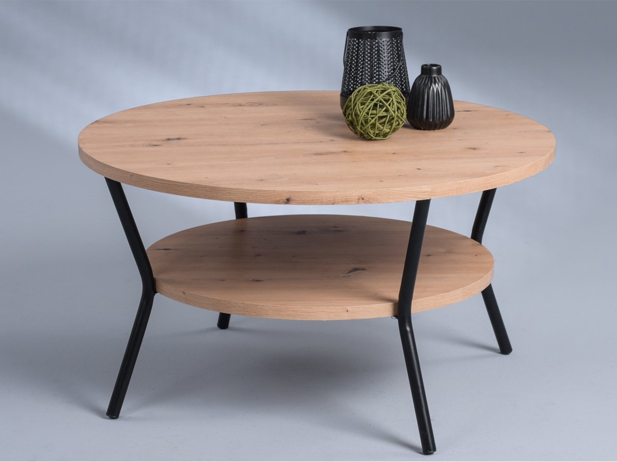 Couchtisch Artisan Eiche 80 x 80 cm - AURORA