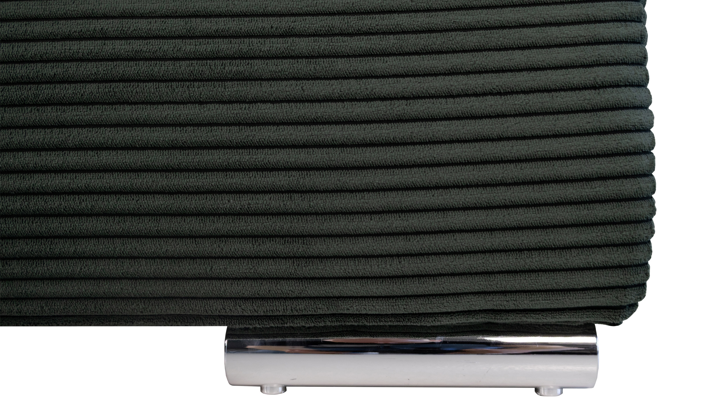 Ecksofa Schlaffunktion Bettkasten grün Cord 261 cm - RAMONA