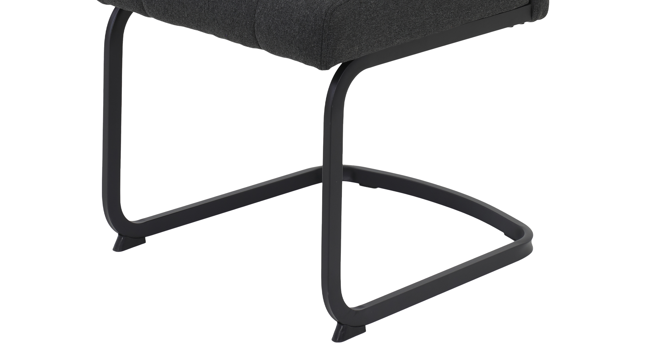 Schwingstuhl für Esszimmer anthrazit Webstoffbezug - BRINDISI