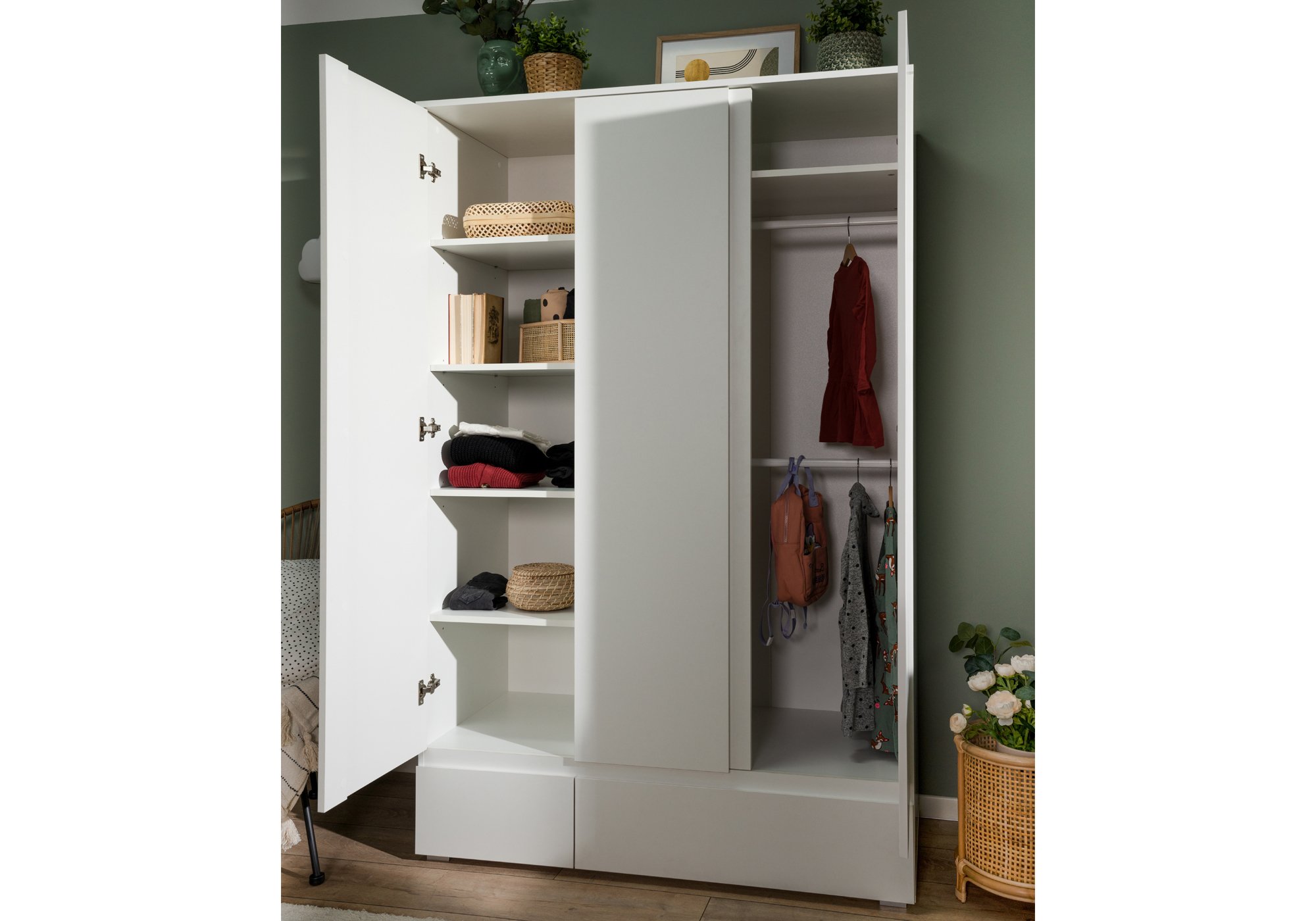 Kleiderschrank weiß 120 cm - IMAGE