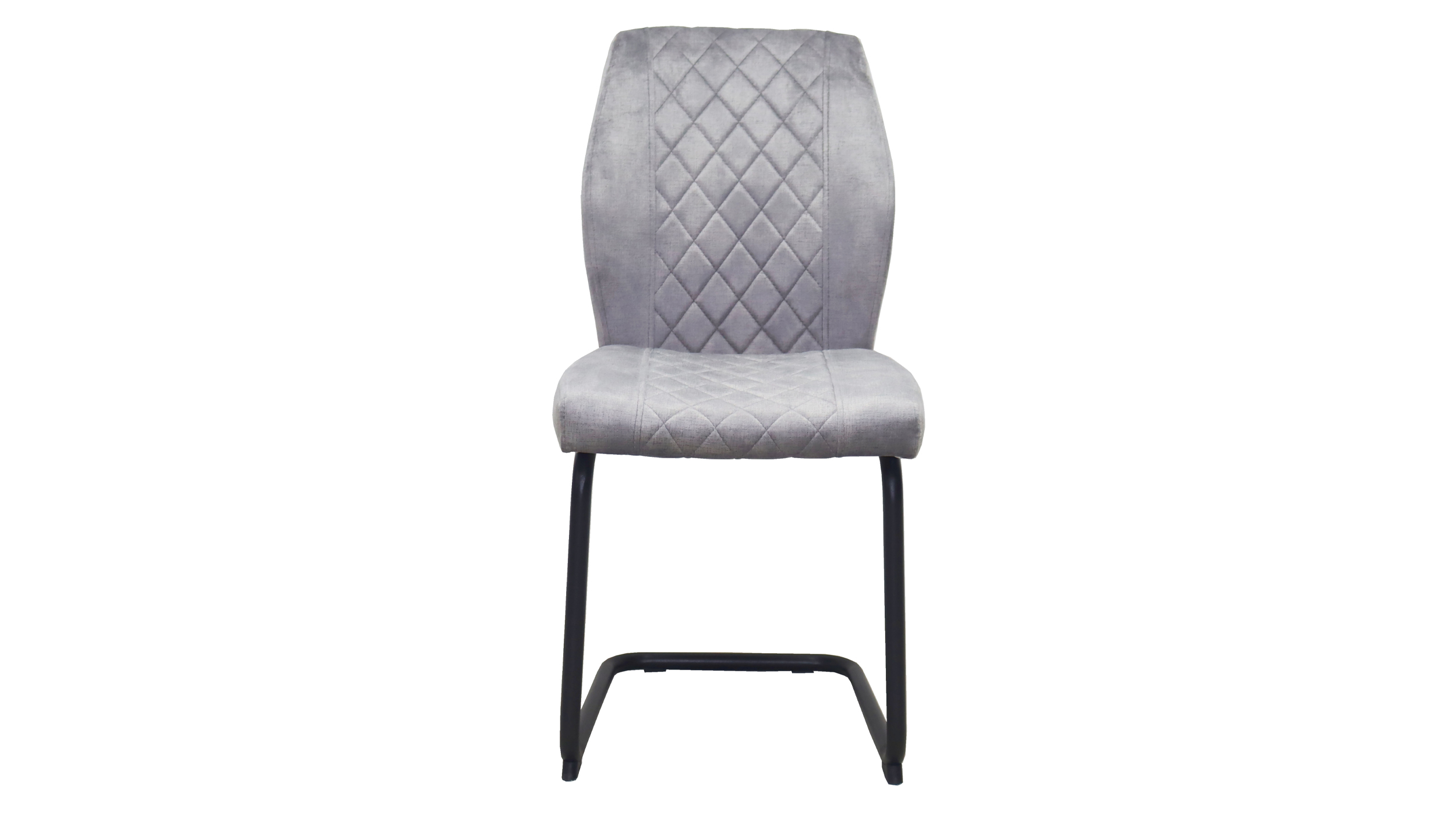 Schwingstuhl grau mit Microfaser Samtvelour - OLDE