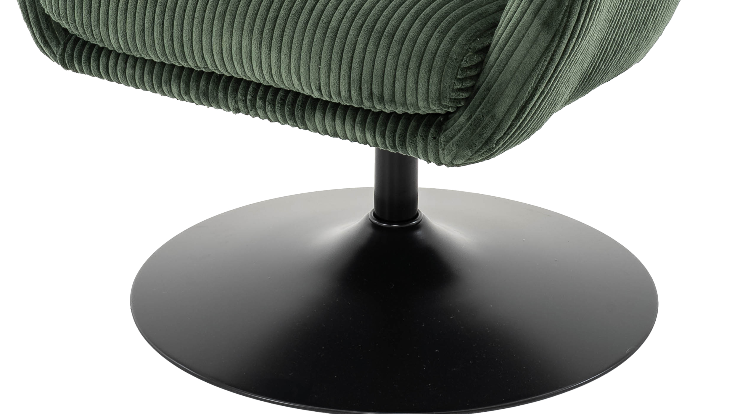 Fernsehsessel Cord grün - 360° Drehfunktion - SOLANO
