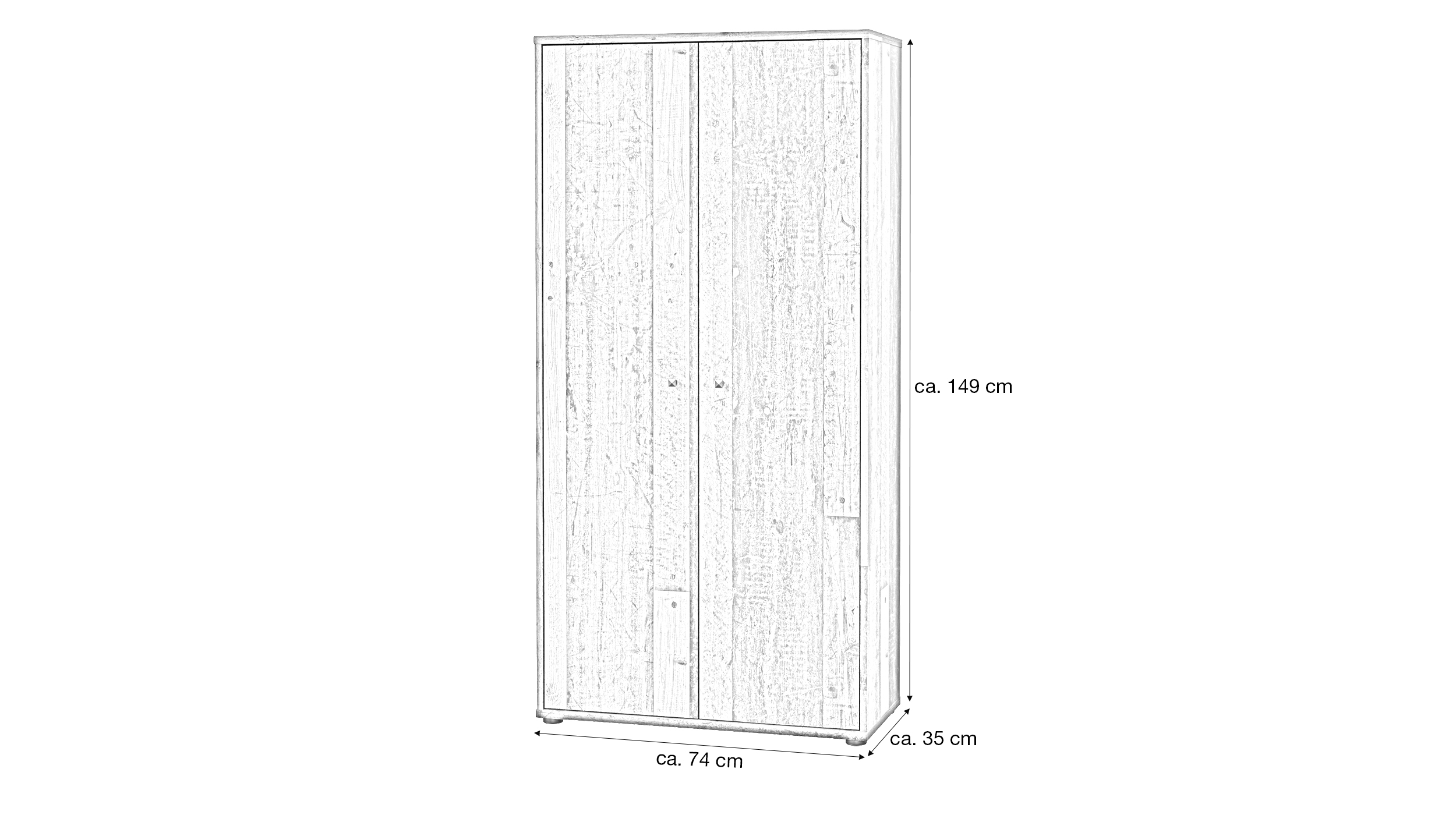 Mehrzweckschrank Old Wood 74 x 35 cm - TEMPRA kschrank Old wood Vintage 74 x 35 cm - TEMPRA