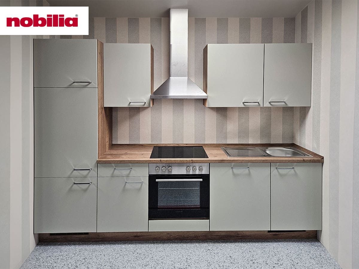 Küchenzeile 280 cm - mit Geräten - Küchenfronten matt - SENSO