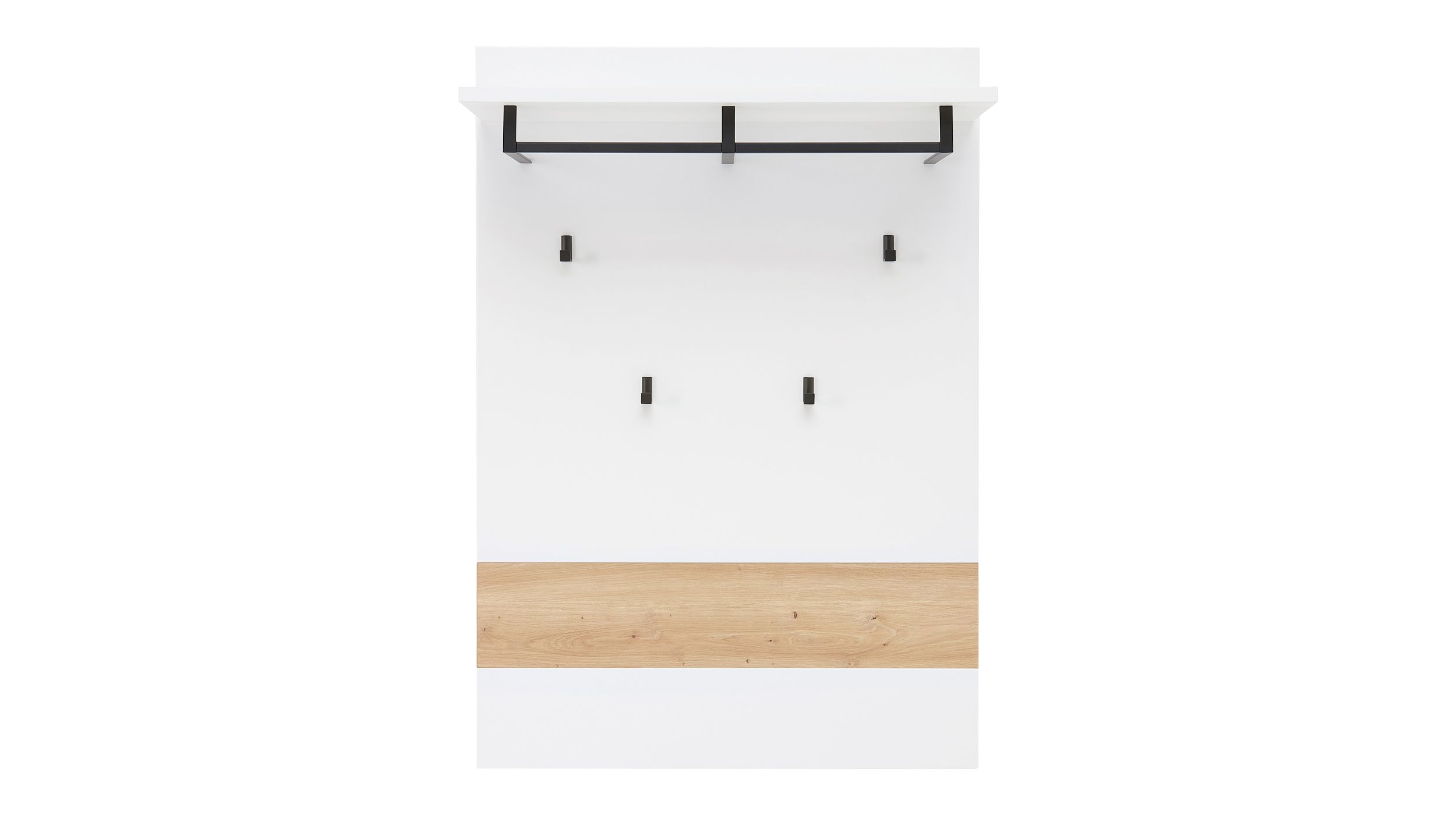 Wandgarderobe Paneele weiß - Artisan Eiche - 80 cm - MEMPHIS 