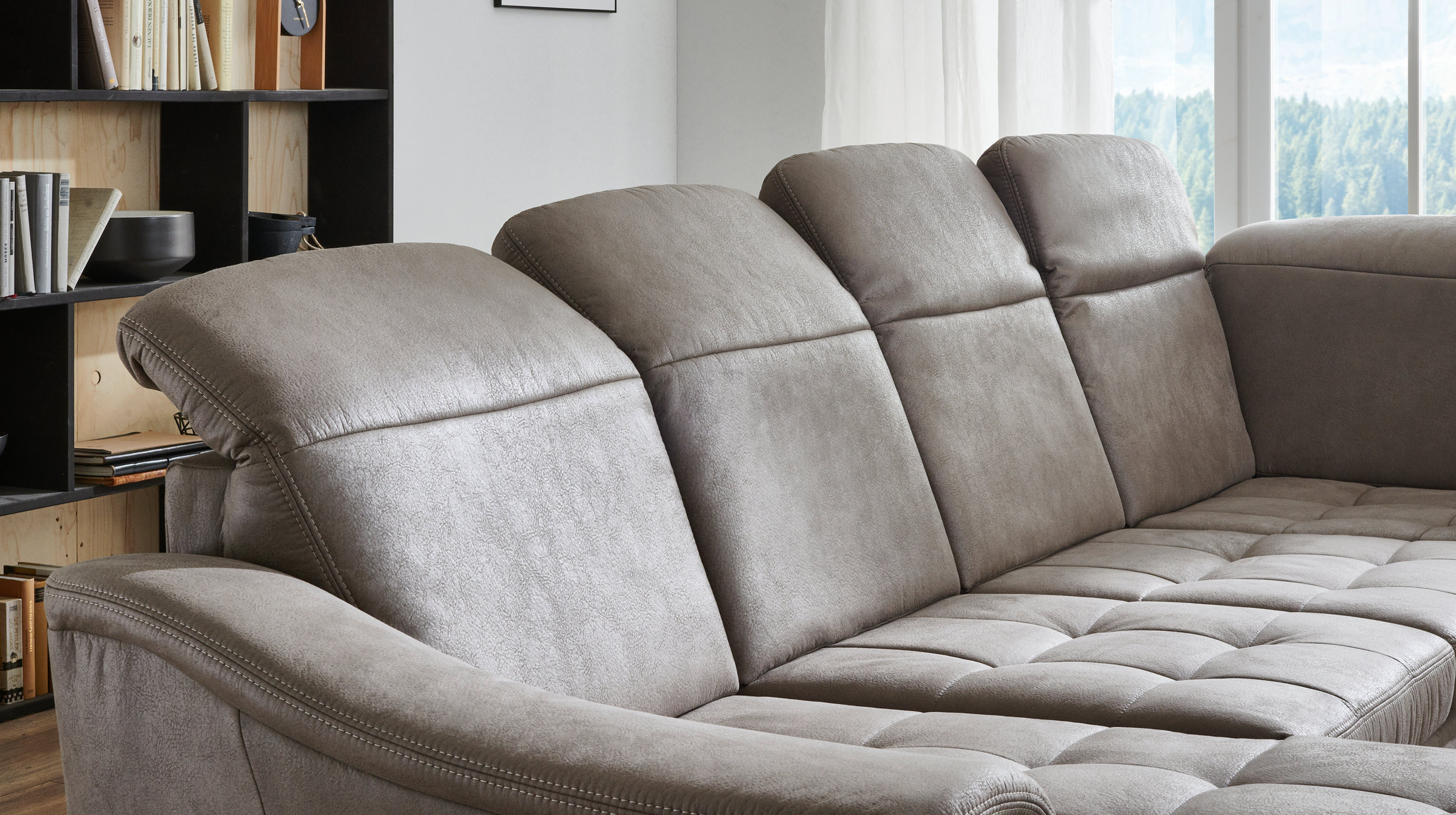 Couchliebe Wohnlandschaft planbar - Taurus platin - Premium Version - FRATELLO 