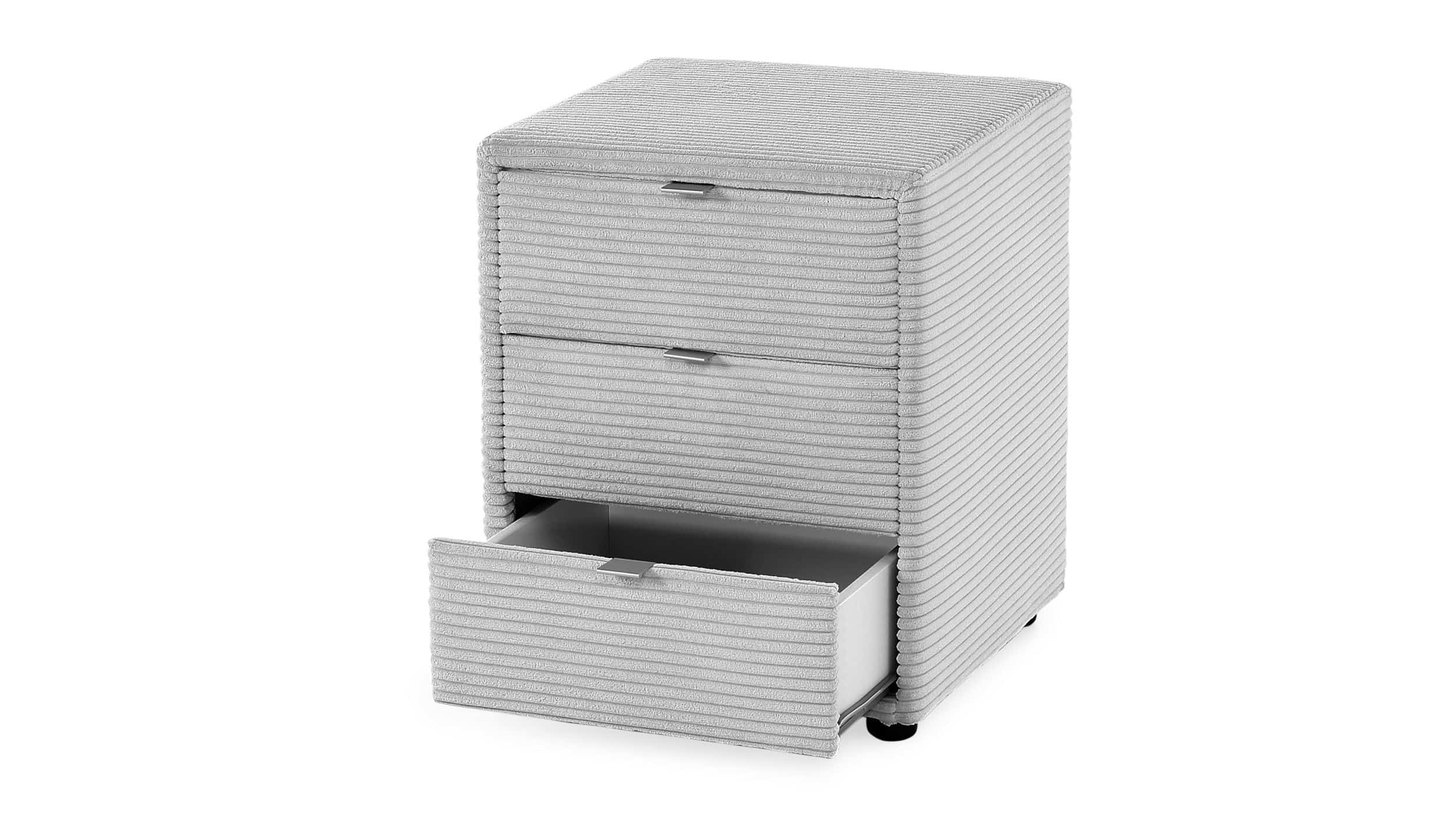 Nachttisch grau - 44 x 45 cm Nachtkommode - LORE