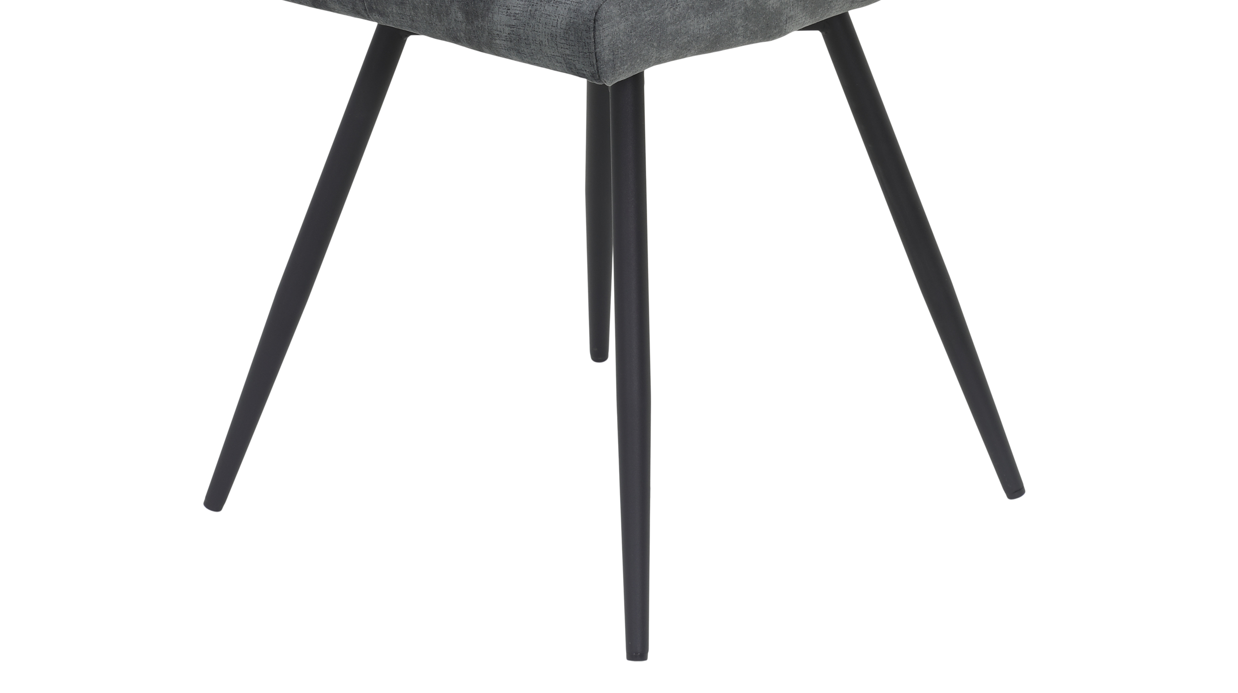 Polsterstuhl anthrazit Metallgestell - Microfaser - drehbar - ALLY