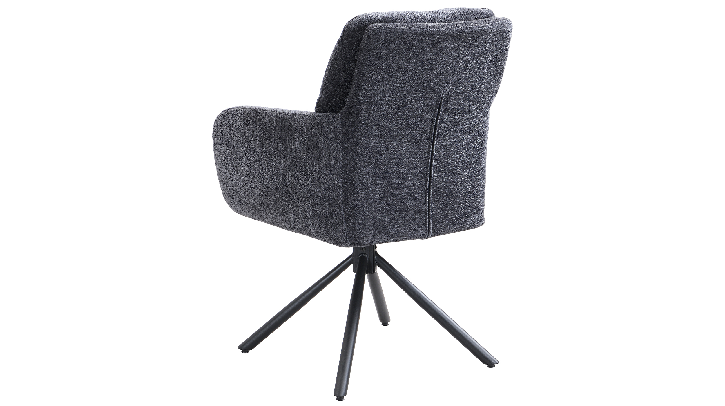 Armlehnstuhl anthrazit Drehstuhl Taschenfederkern - JÖRDIS