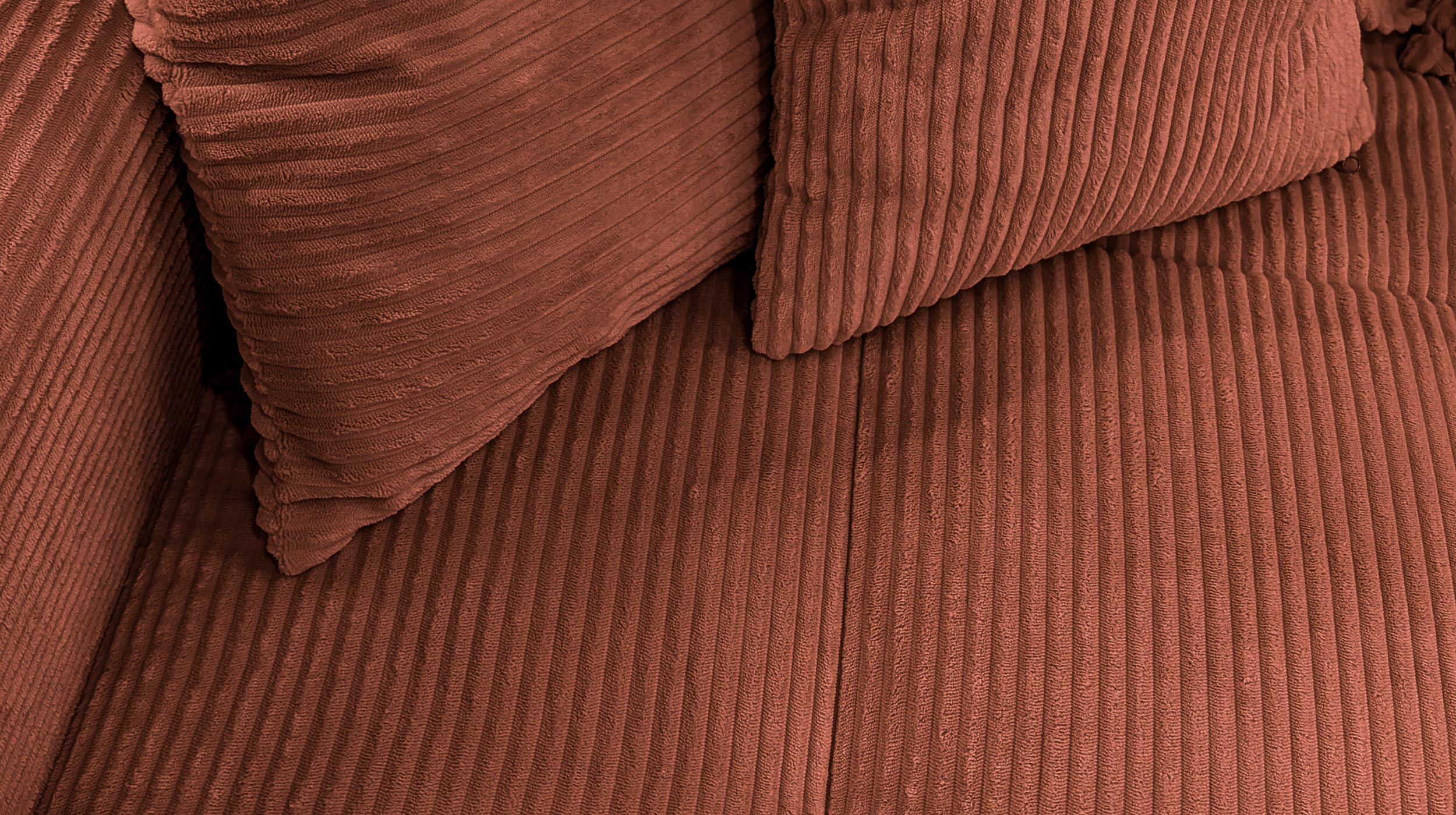 Big Sofa Cord rost mit Nosagunterfederung 300 cm - ARTEMIS