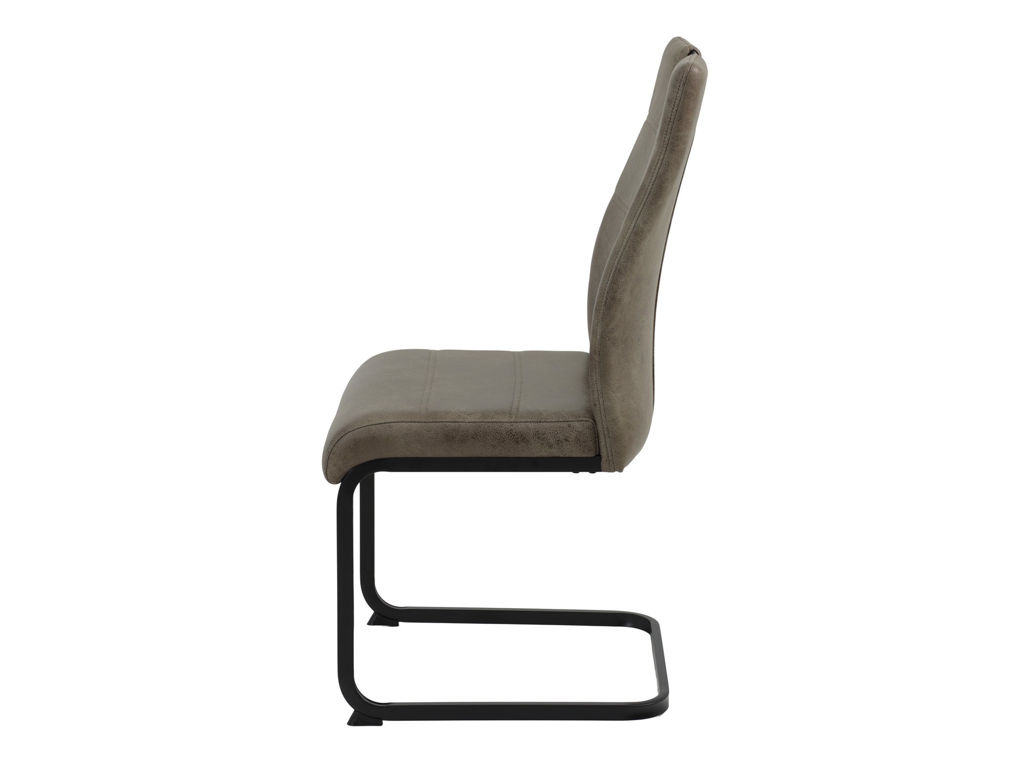 Schwingstuhl für Esszimmer braun Microfaser - MELINA