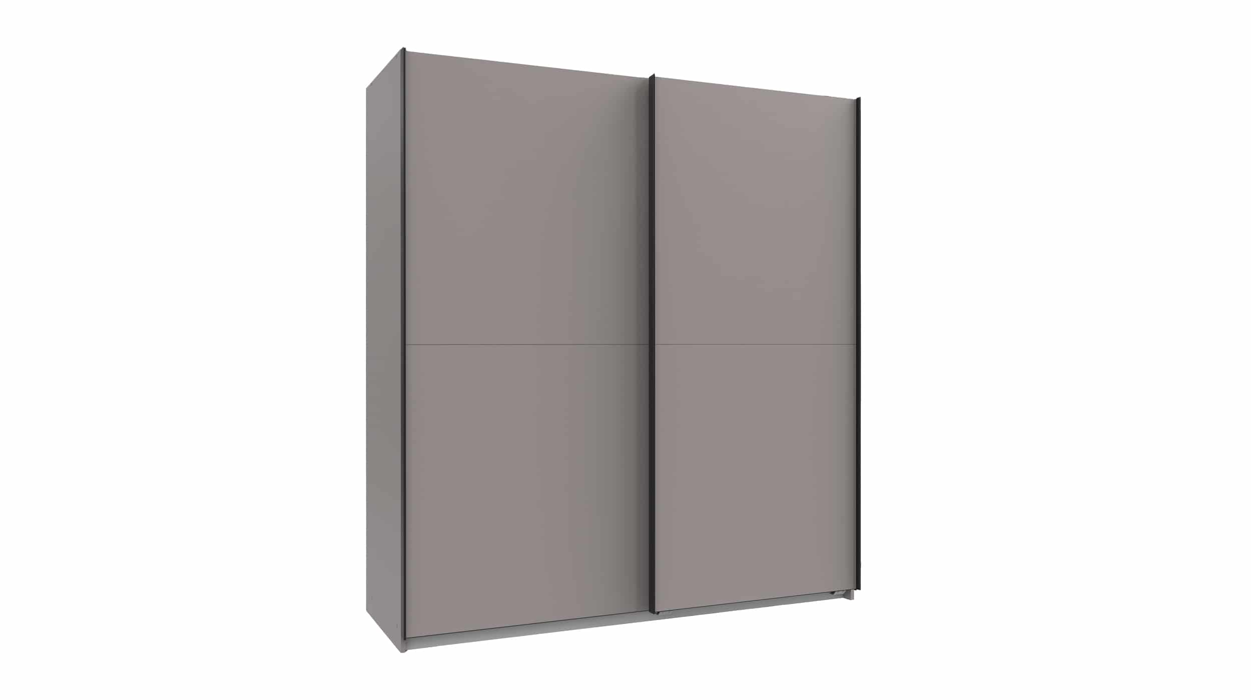 Schwebetürenschrank grau 180 cm - AUGSBURG