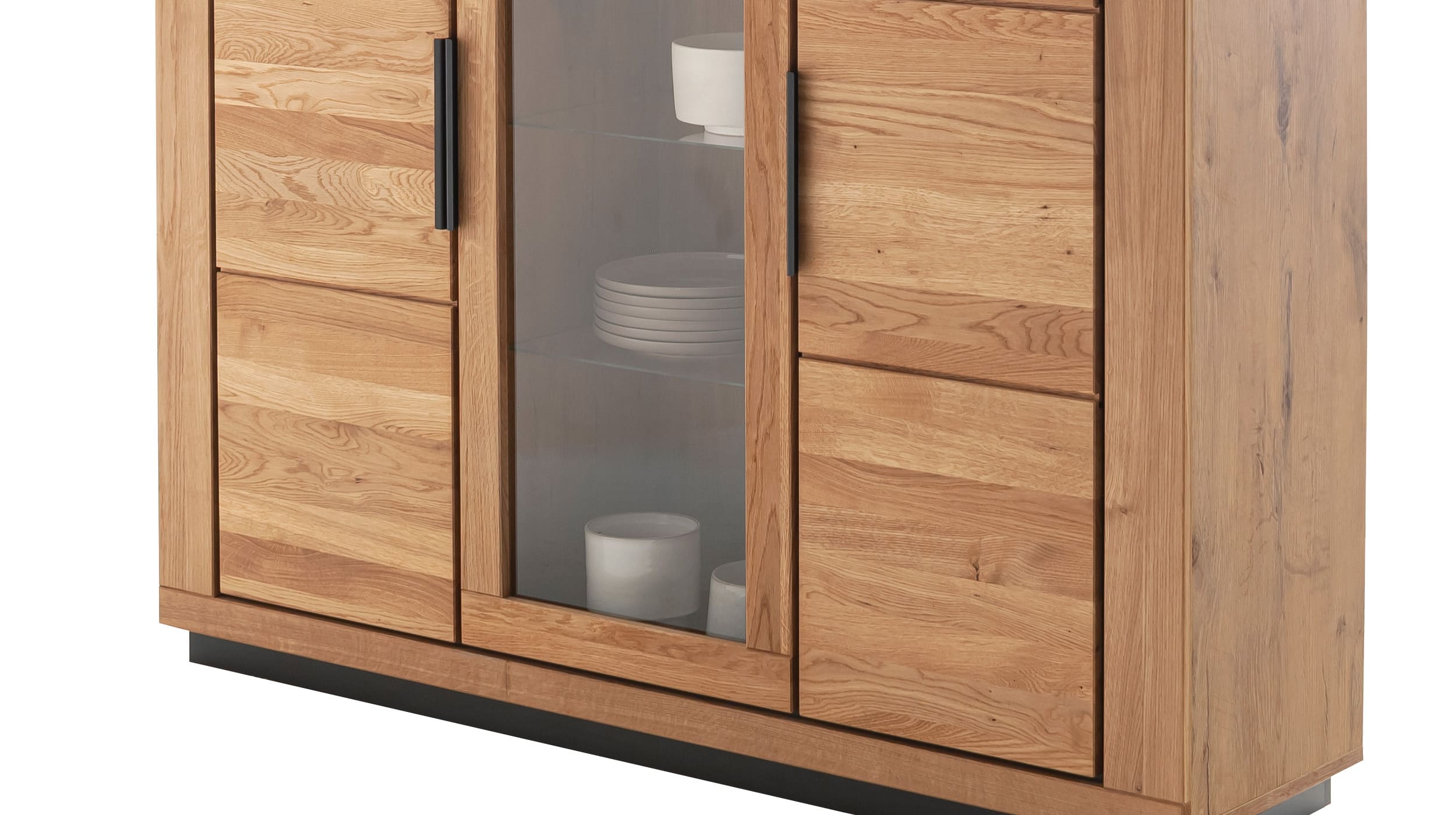 Highboard Wildeiche teilmassiv geölt 153 cm - GRENO