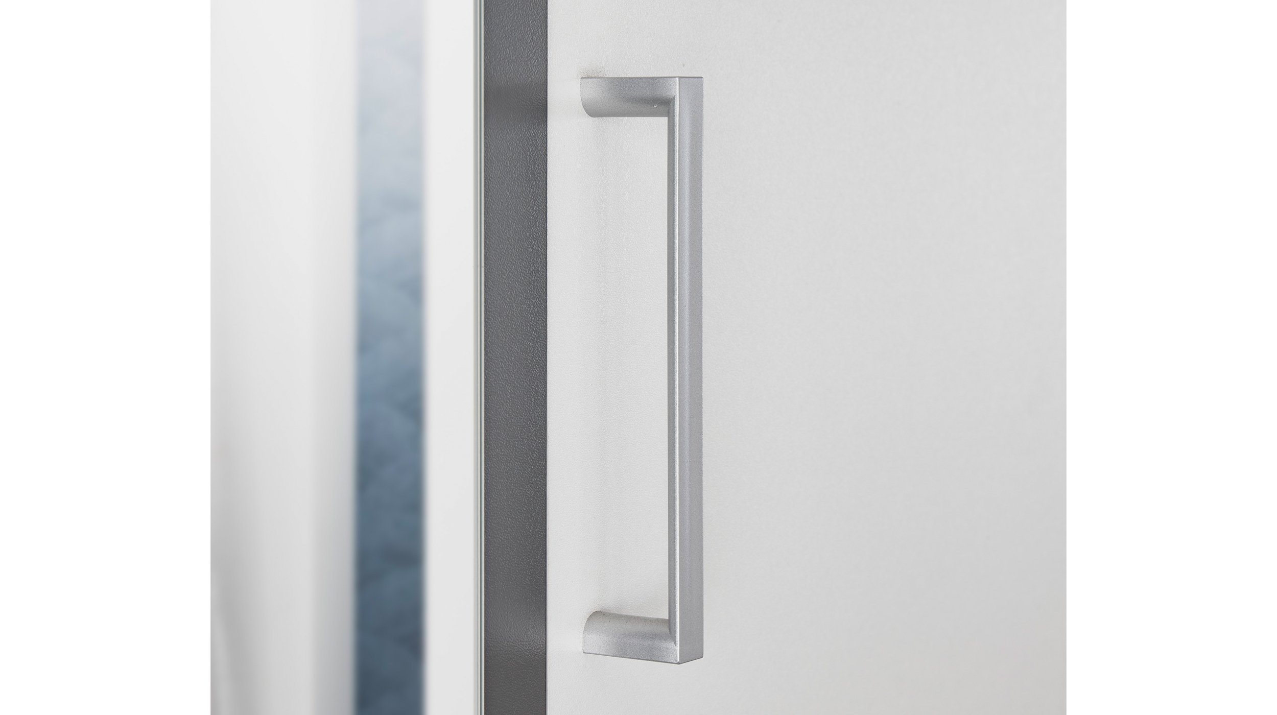 Kleiderschrank mit Spiegel - weiß - graphit - 160 cm - HANAU