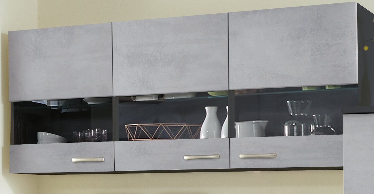 Eckküche 245 x 245 cm - inkl. Geschirrspüler - Küchenfronten matt - RIVA